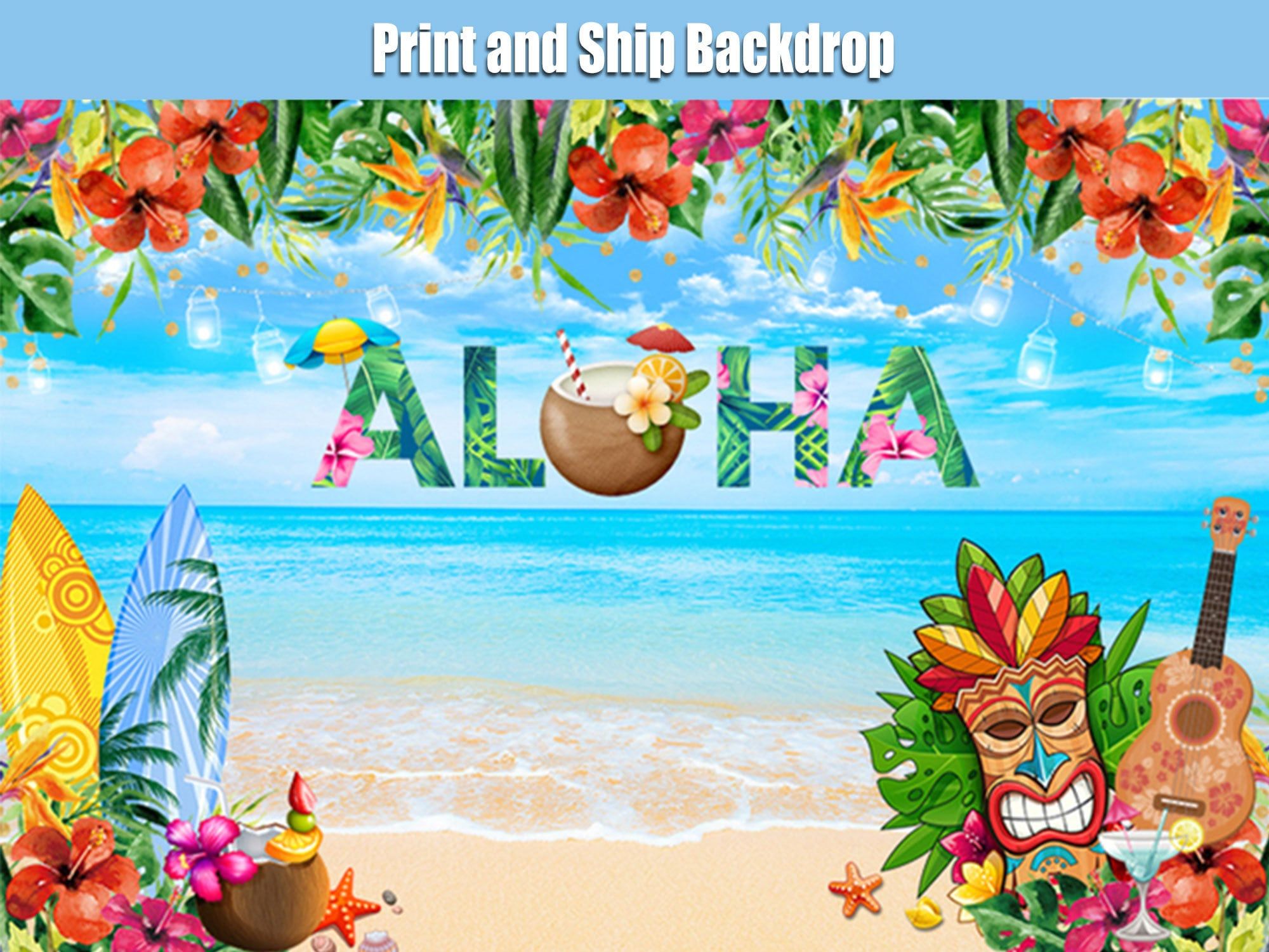 Luau Beach Background