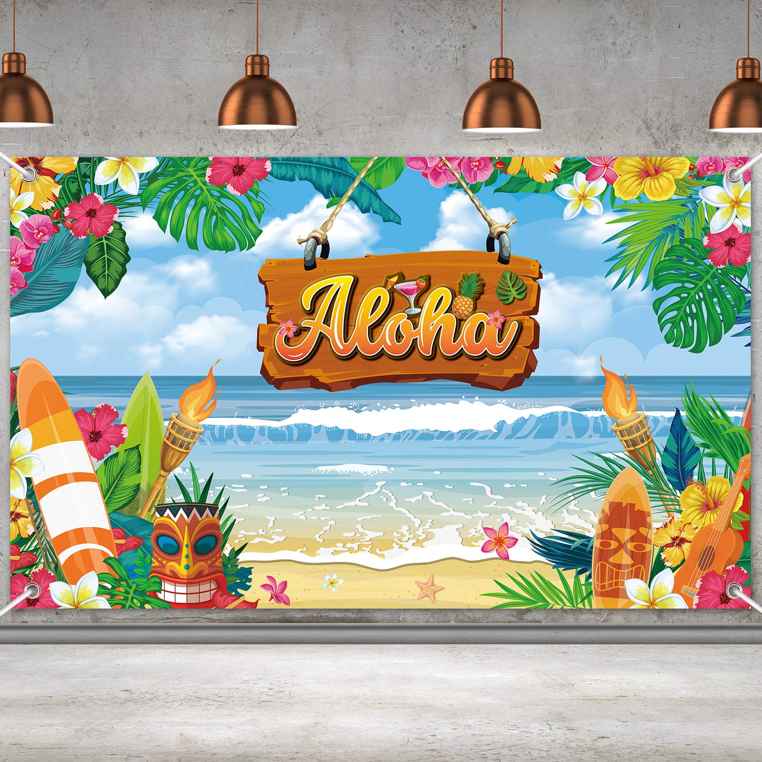 Luau Beach Background