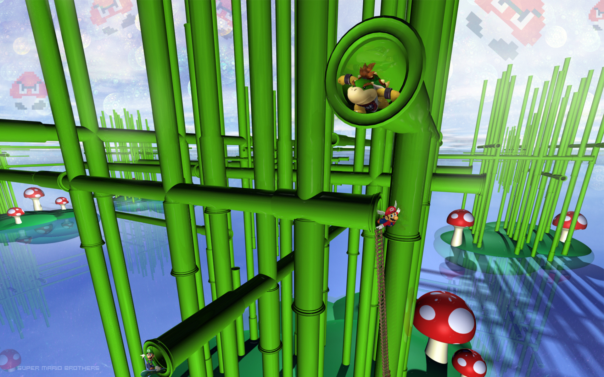 Mario Background 3D