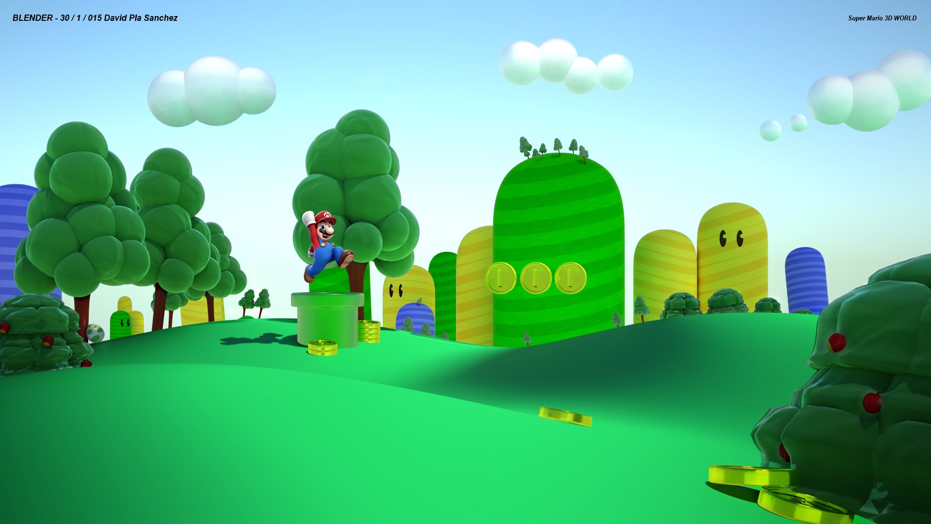 Mario Background 3D