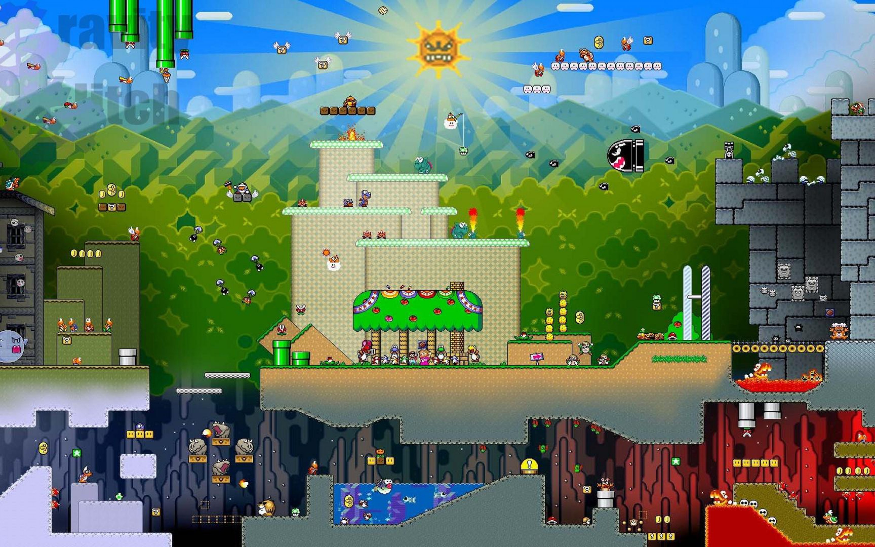 Mario World Background