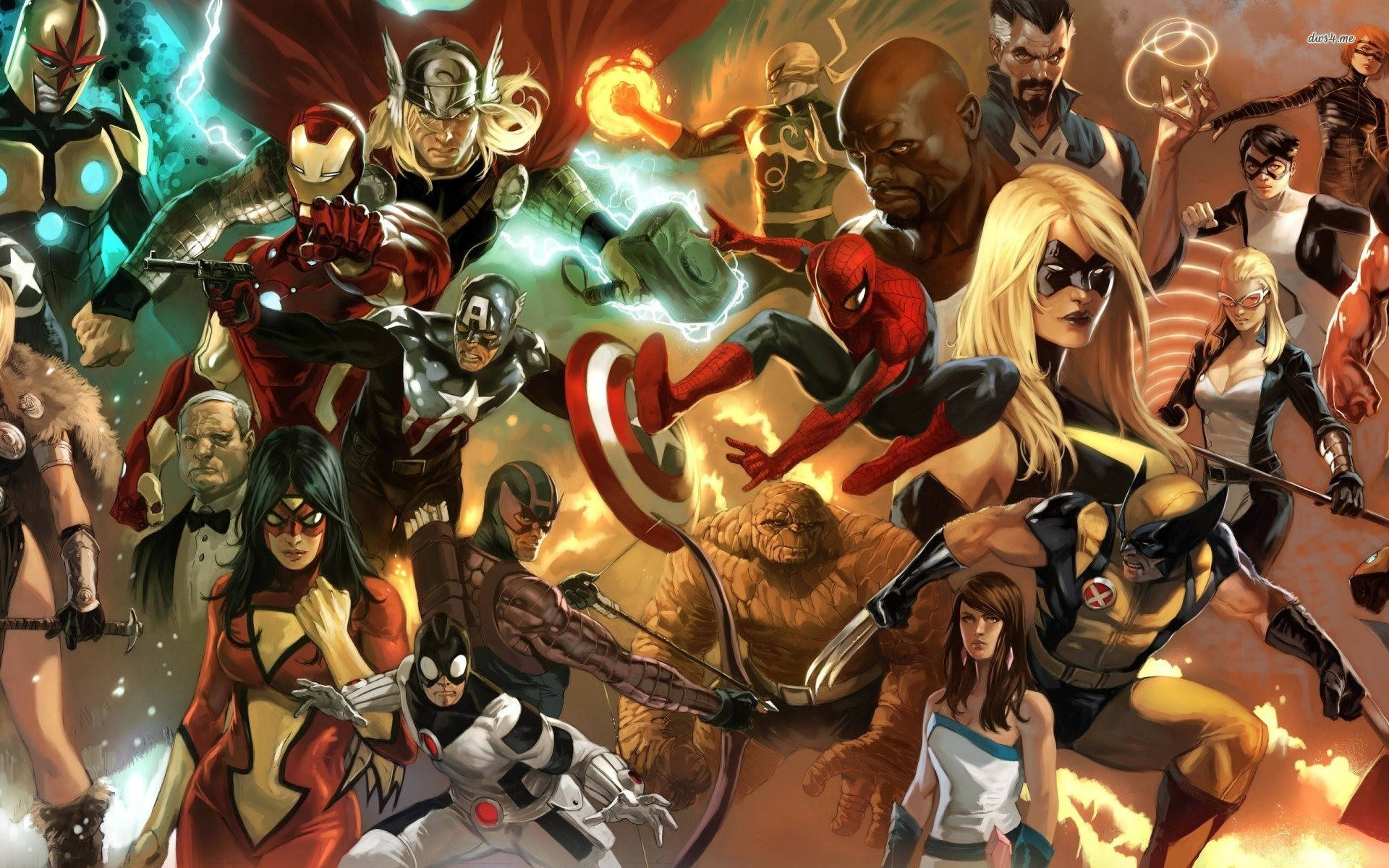 Marvel Superheroes Background