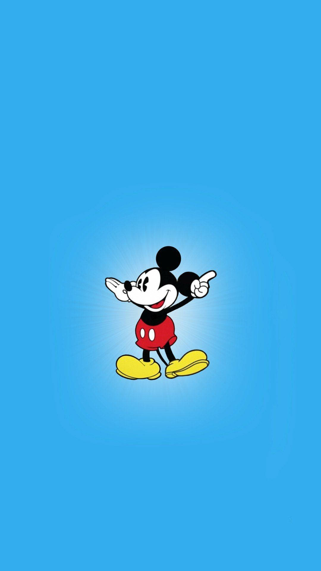 Mickey Mouse Blue Background