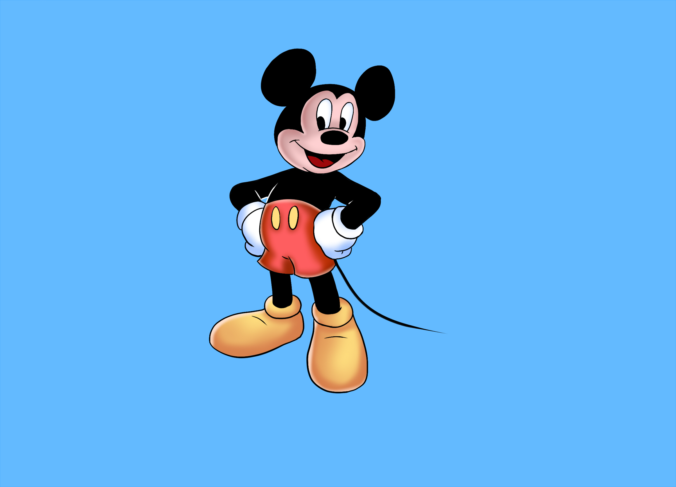 Mickey Mouse Blue Background