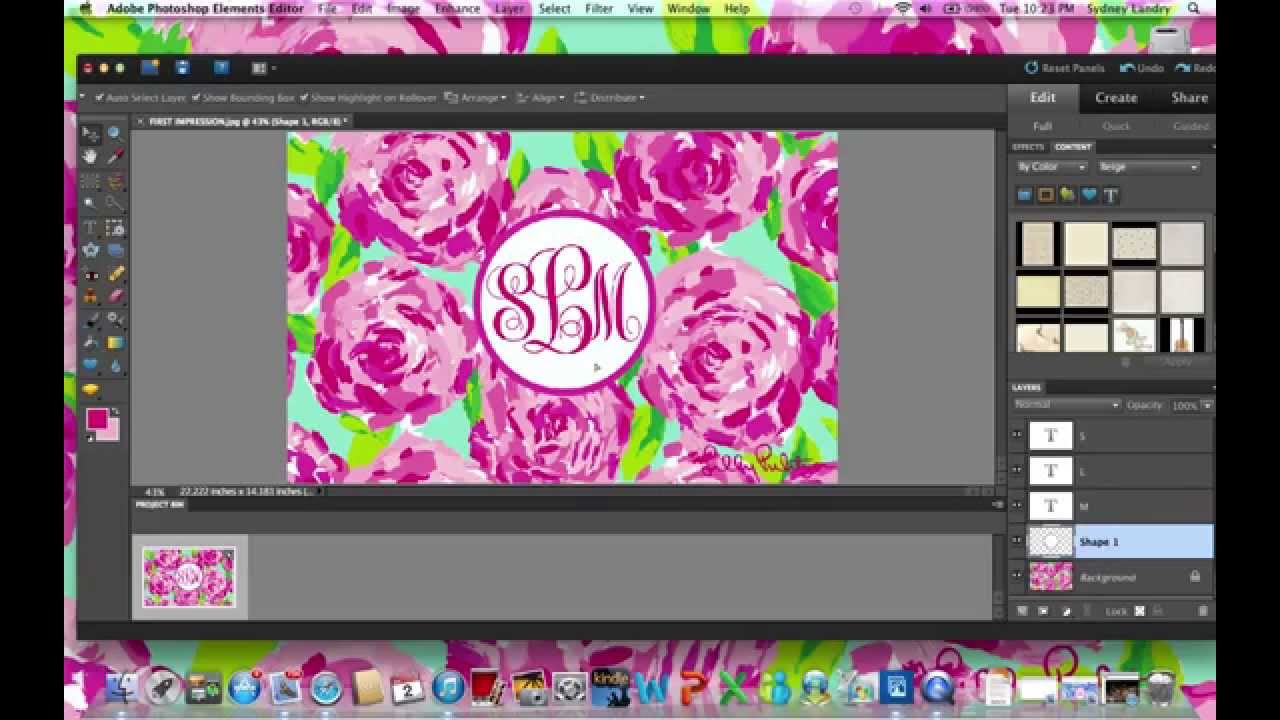 Monogram Desktop Background