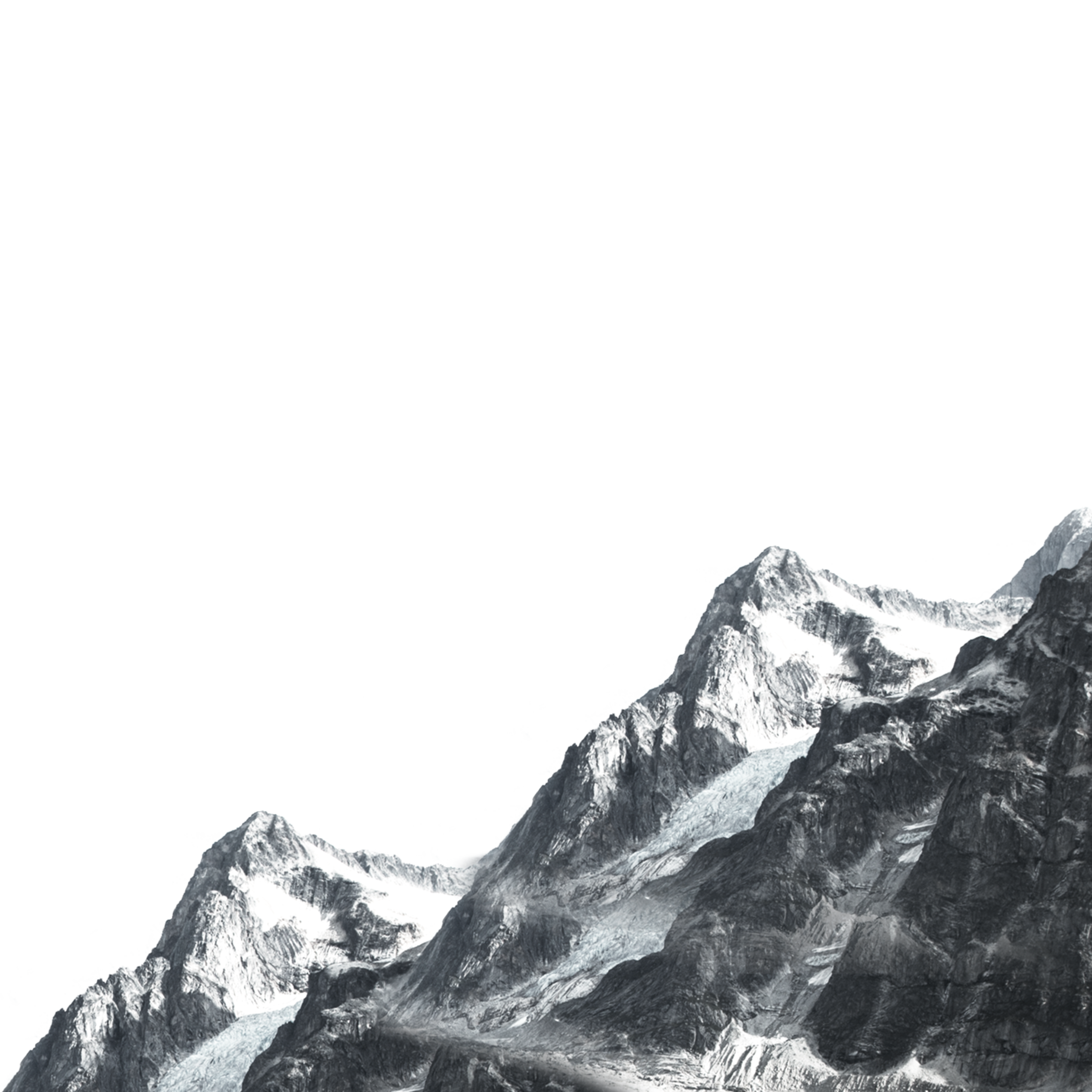 Mountain White Background