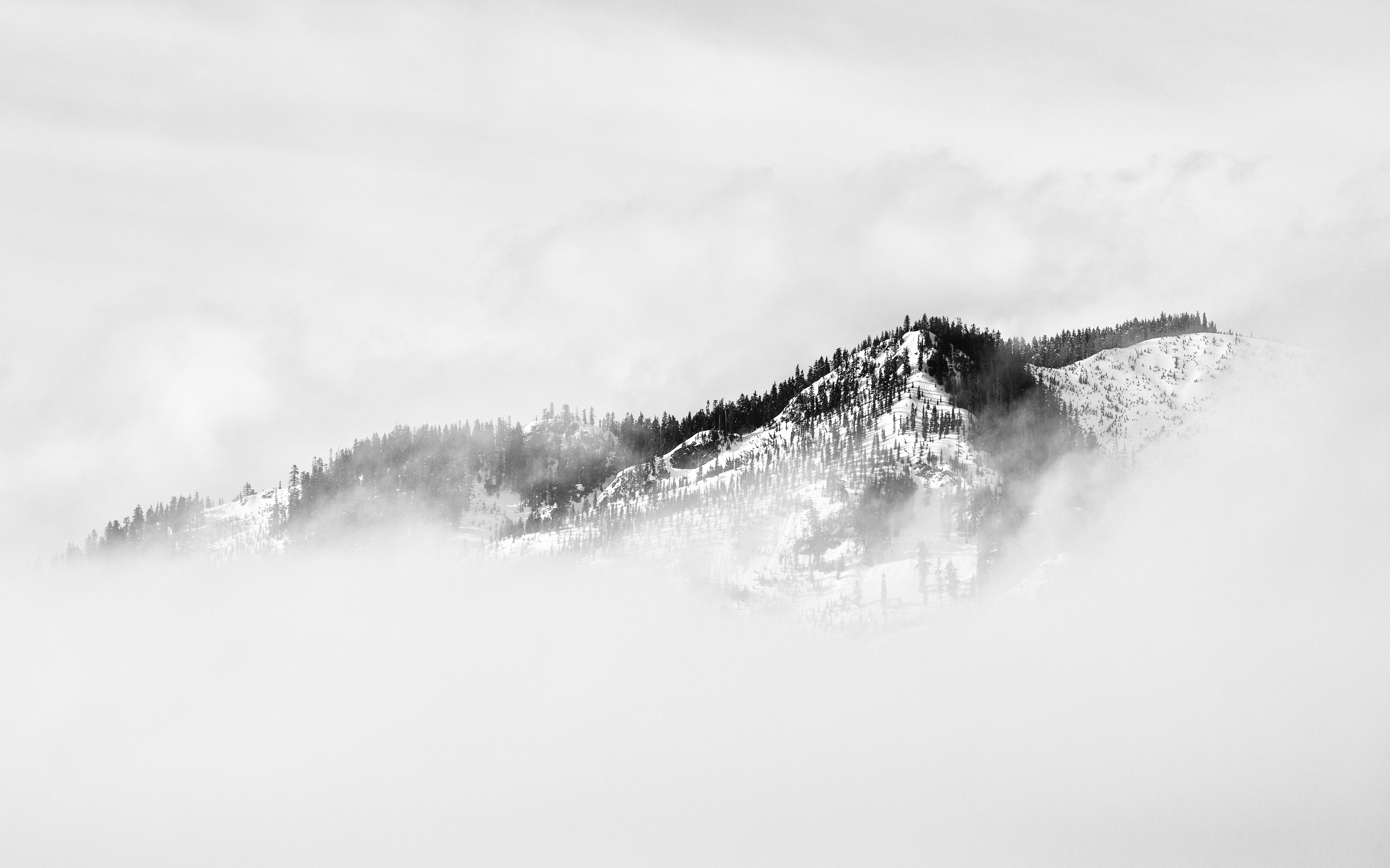 Mountain White Background