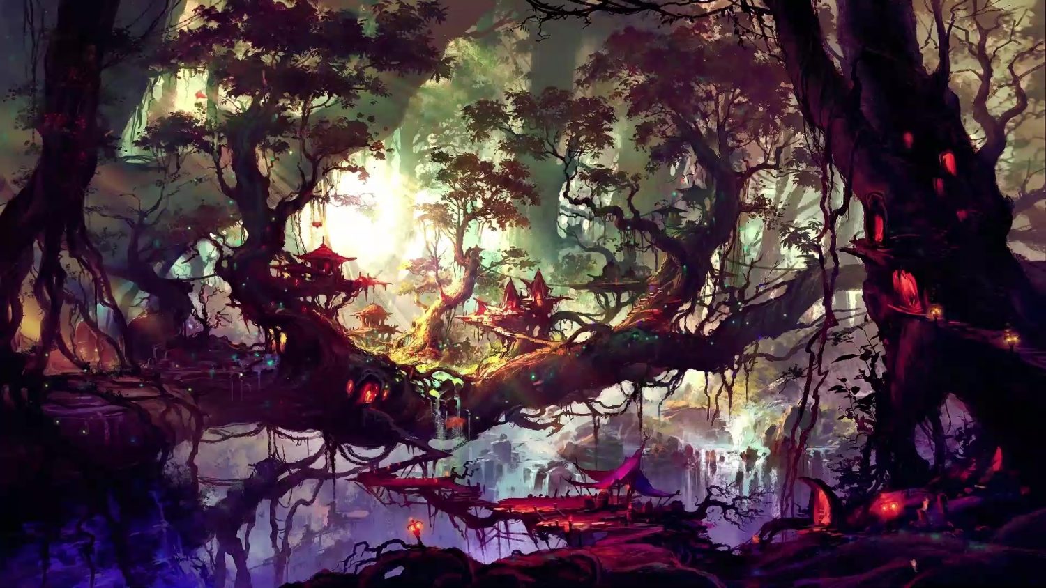 Mystical Forest Background