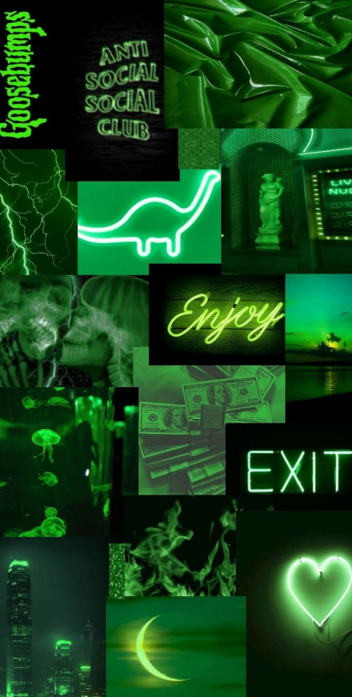 Neon Green Aesthetic Background