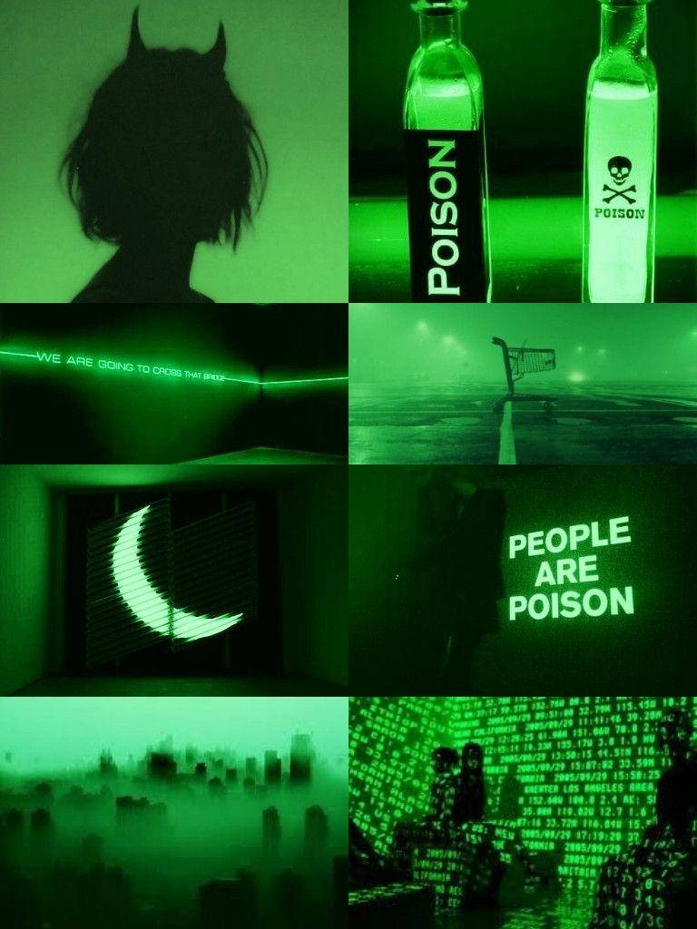 Neon Green Aesthetic Background