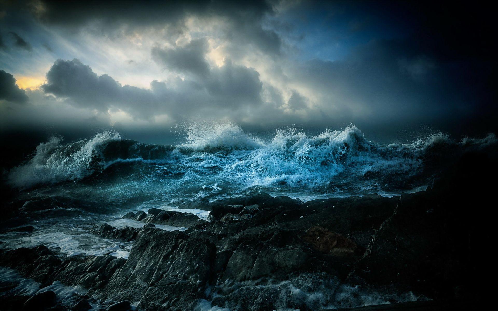 Ocean Storm Background