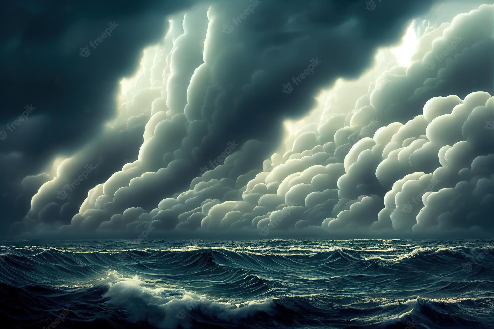 Ocean Storm Background