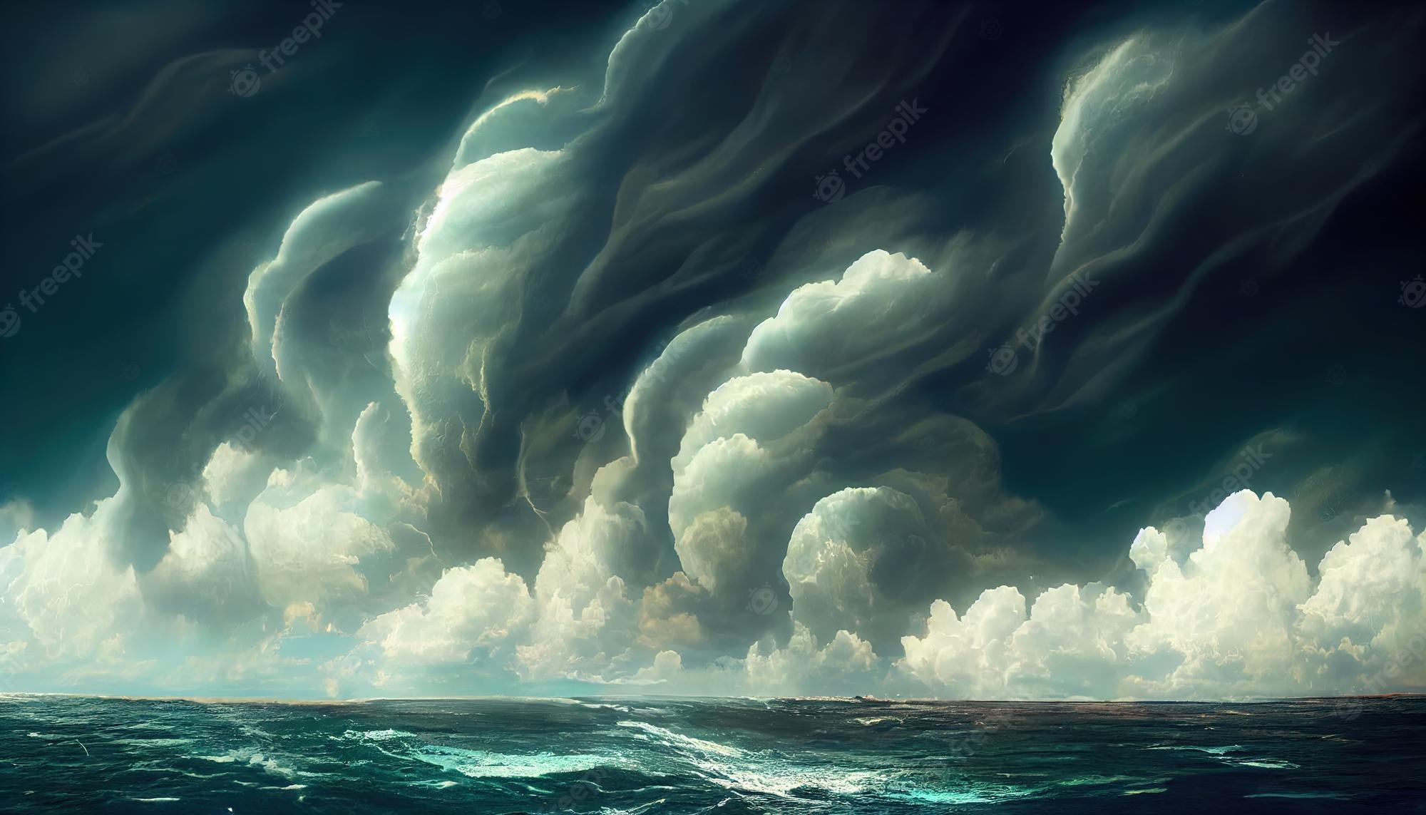 Ocean Storm Background