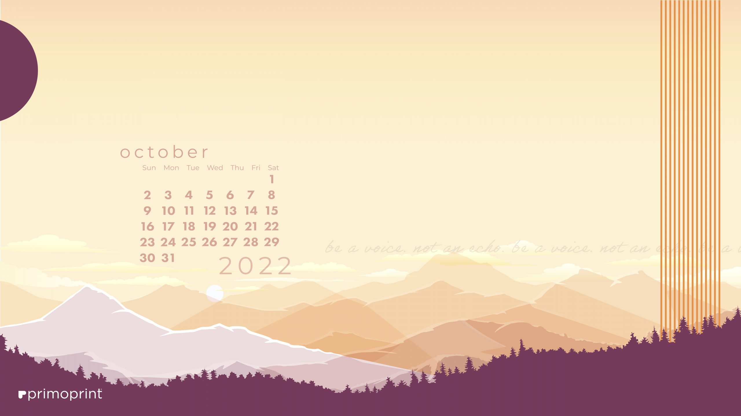 October Calendar Background