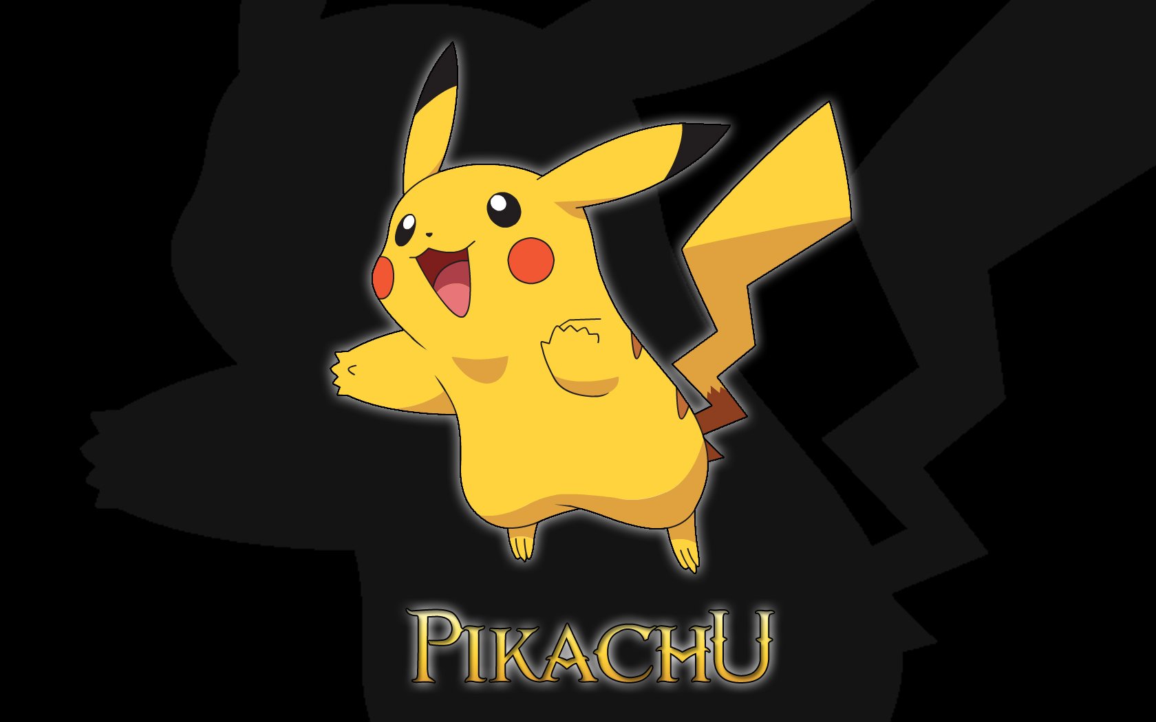 Pikachu Black Background