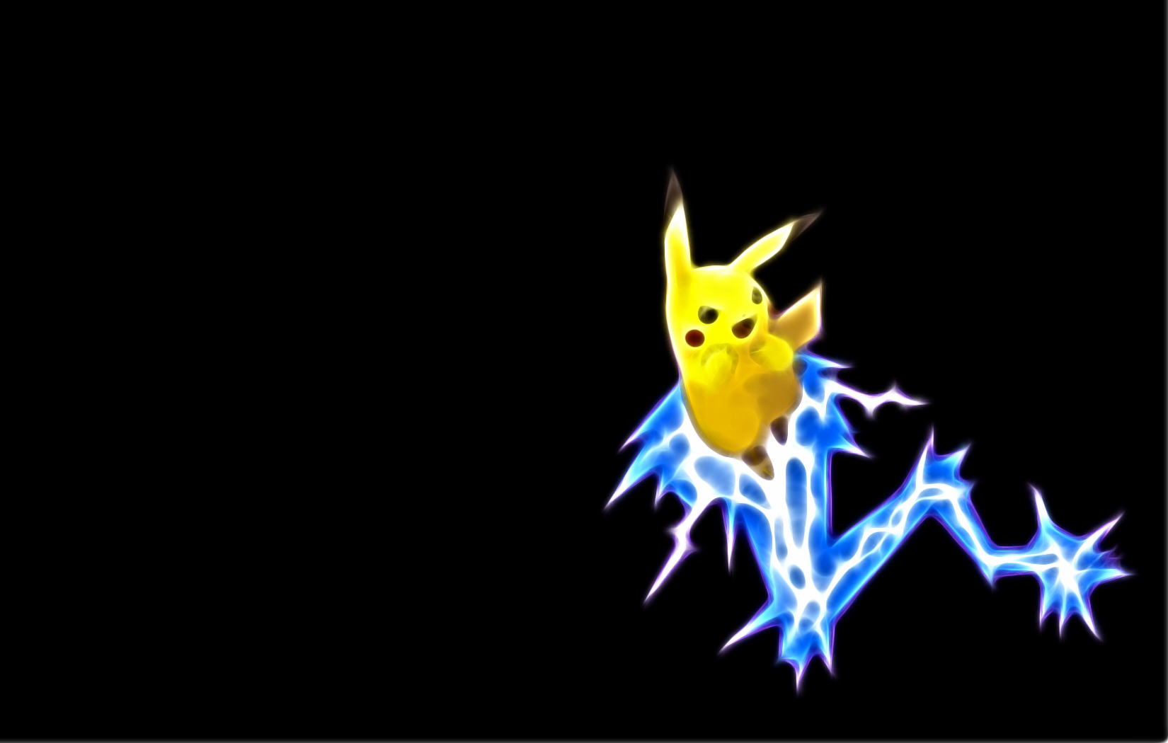 Pikachu Black Background