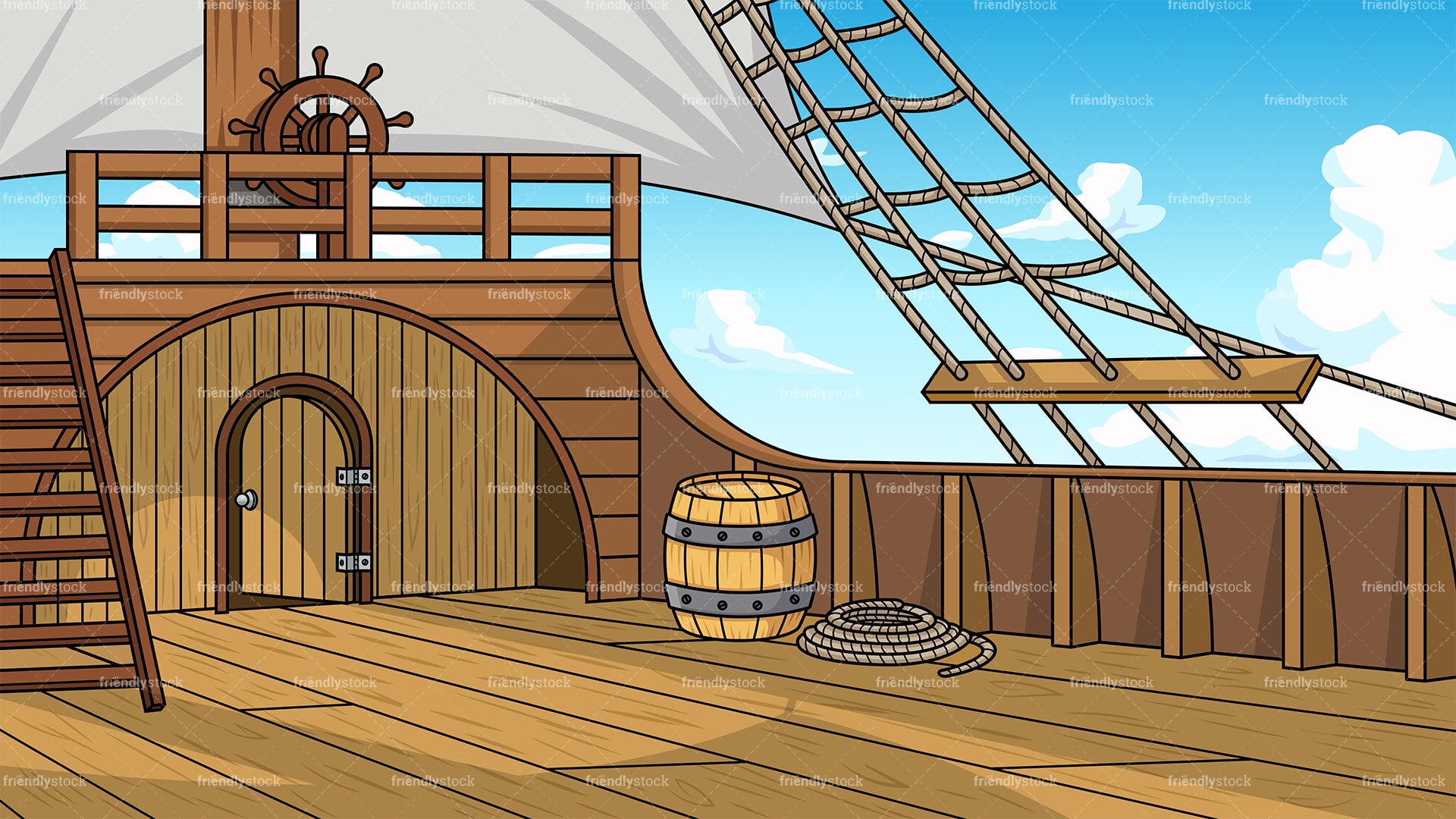 Pirate Ship Deck Background