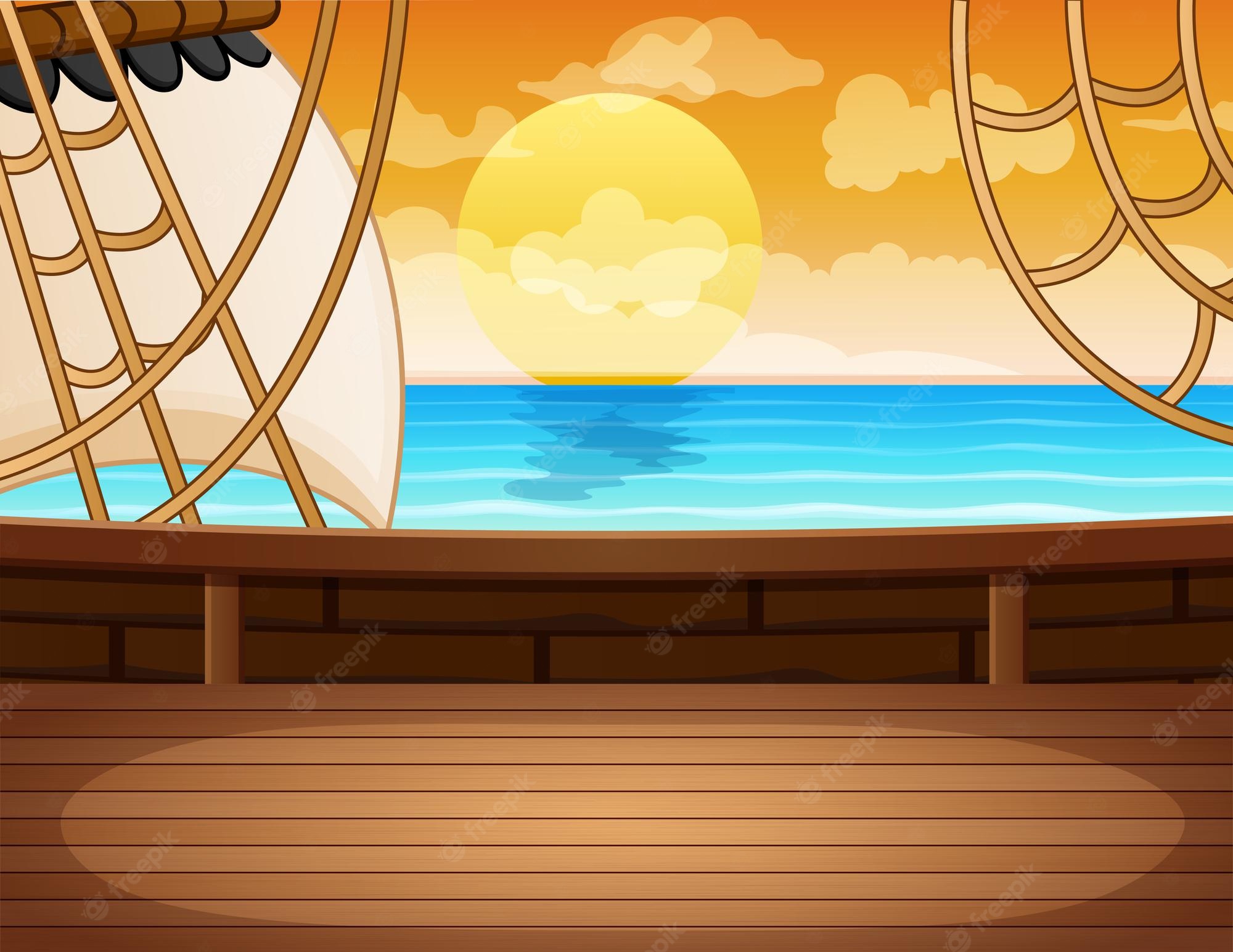 Pirate Ship Deck Background