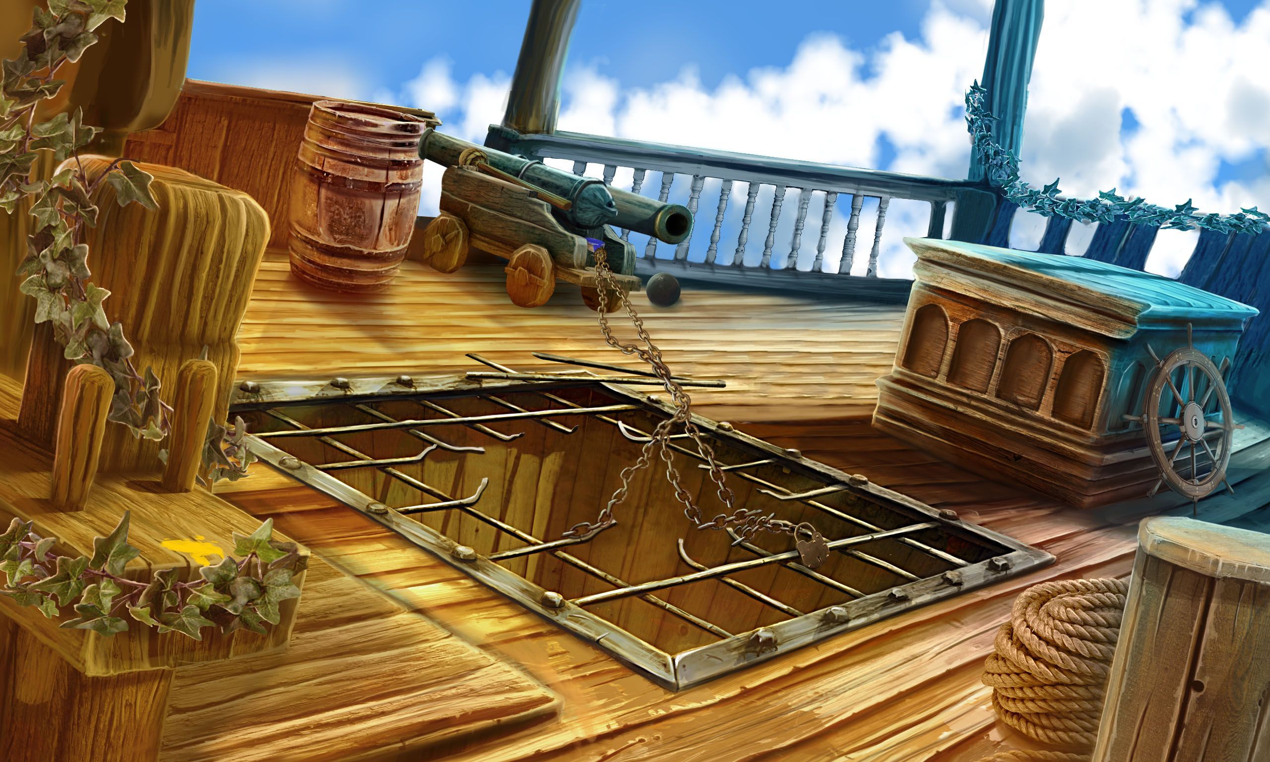 Pirate Ship Deck Background