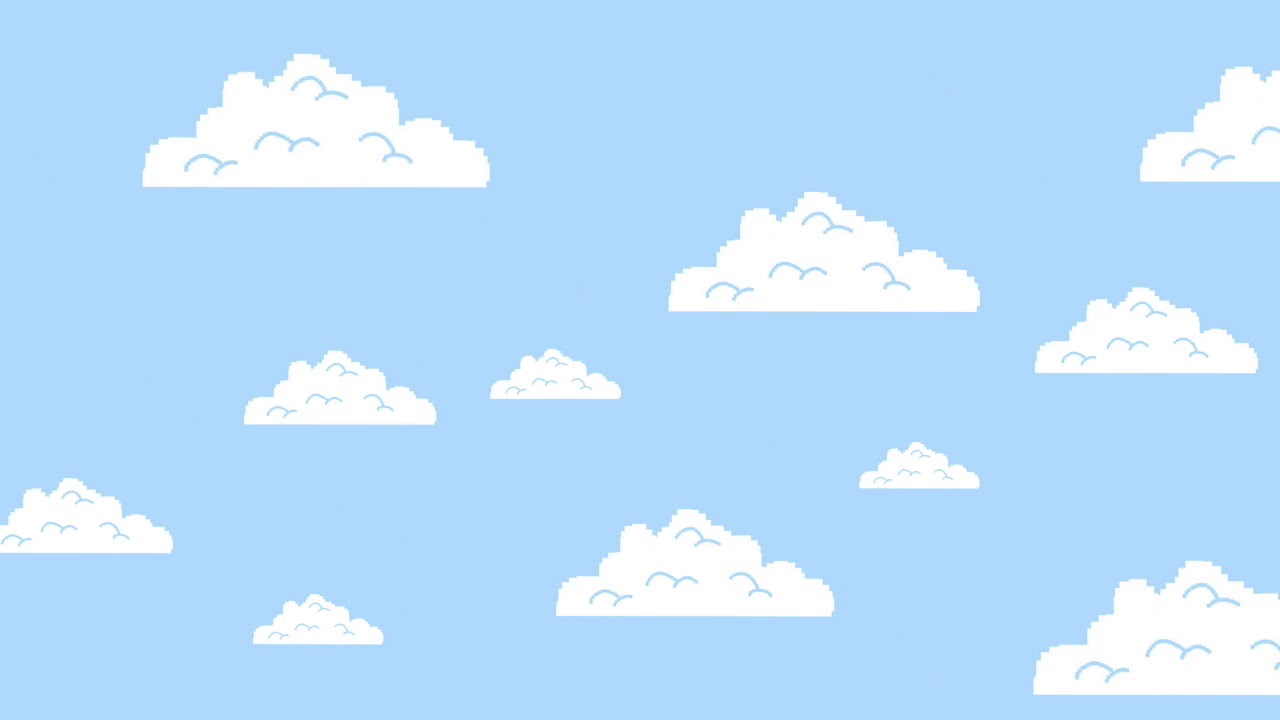 Pixel Clouds Background