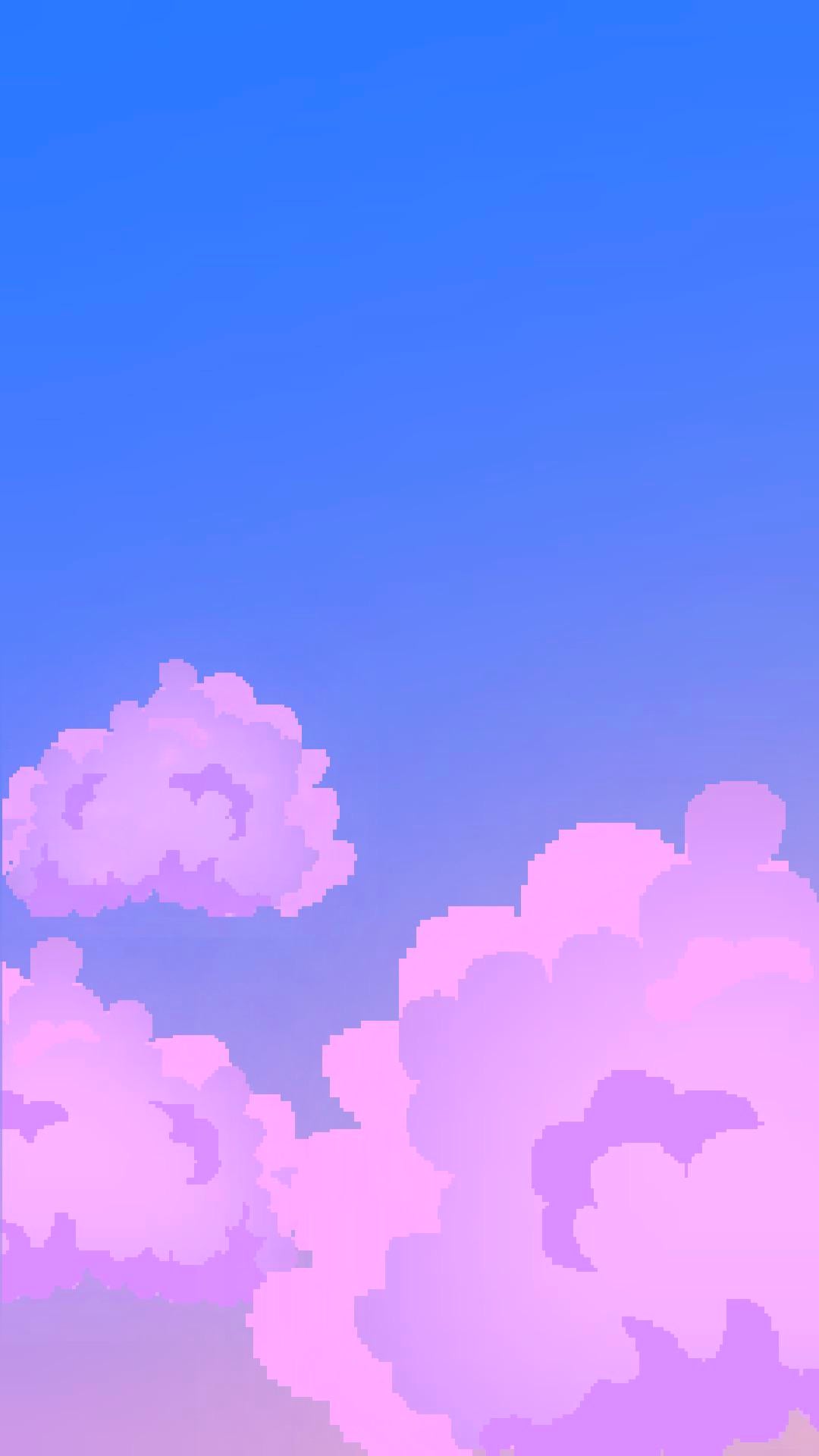 Pixel Clouds Background