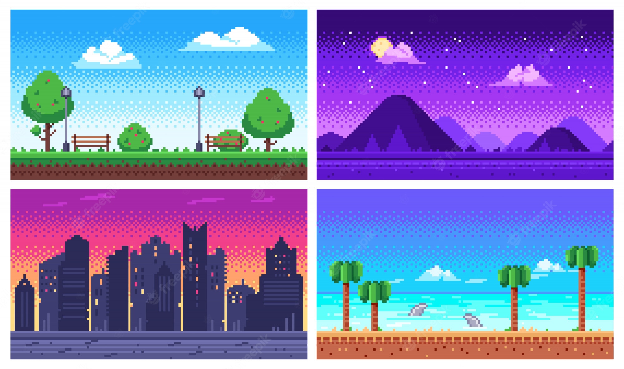 Pixel Scenery Background