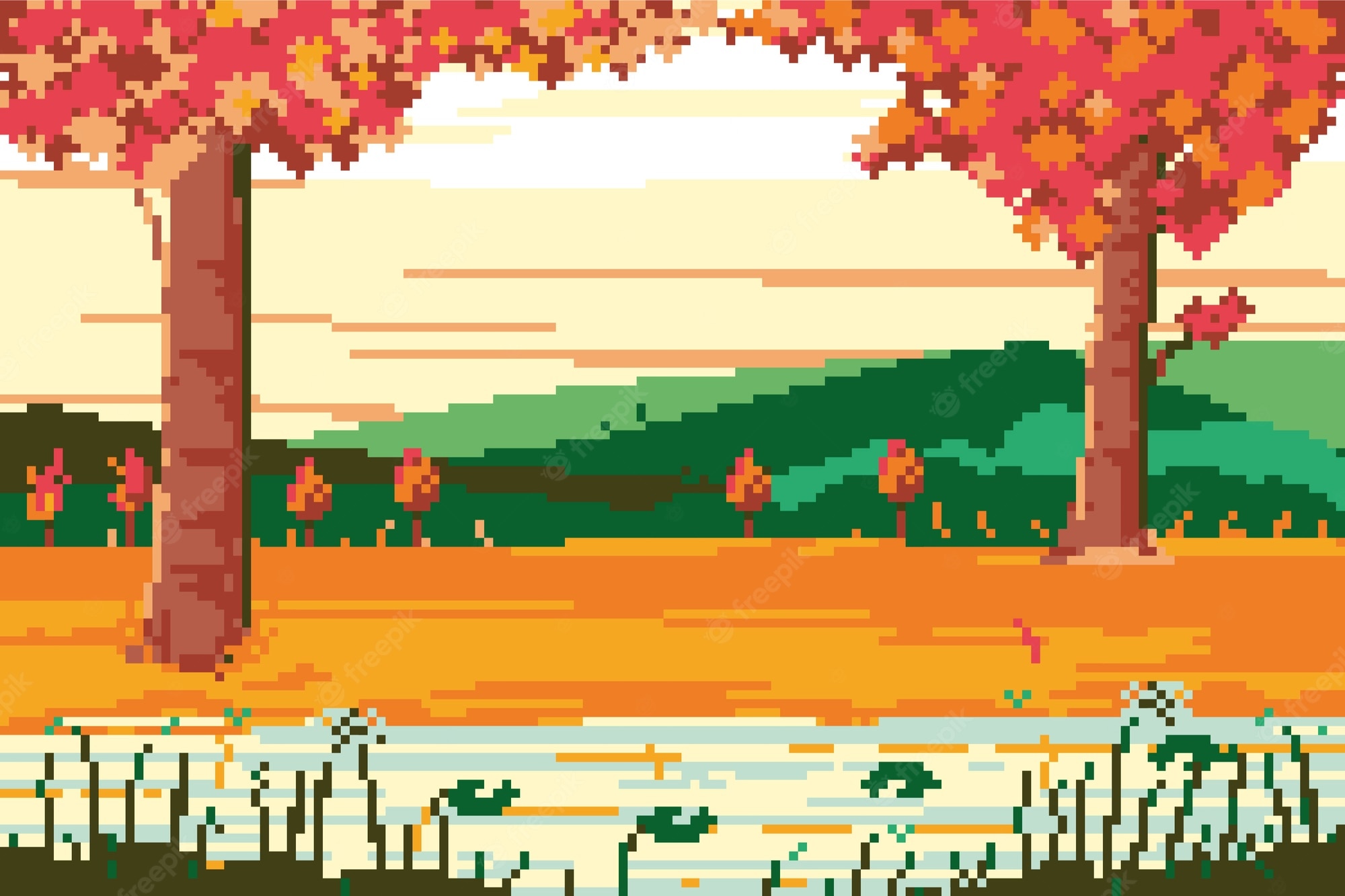 Pixel Scenery Background