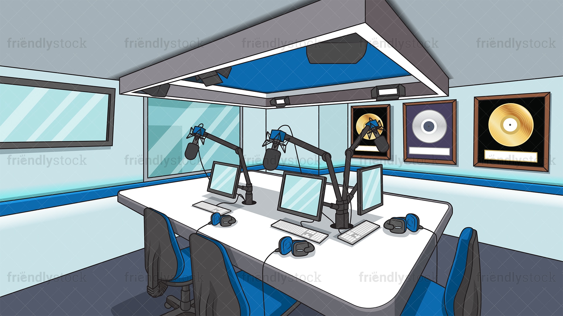 Radio Studio Background