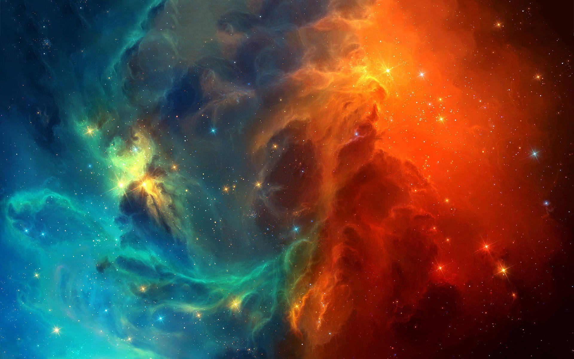 Rainbow Nebula Galaxy Background