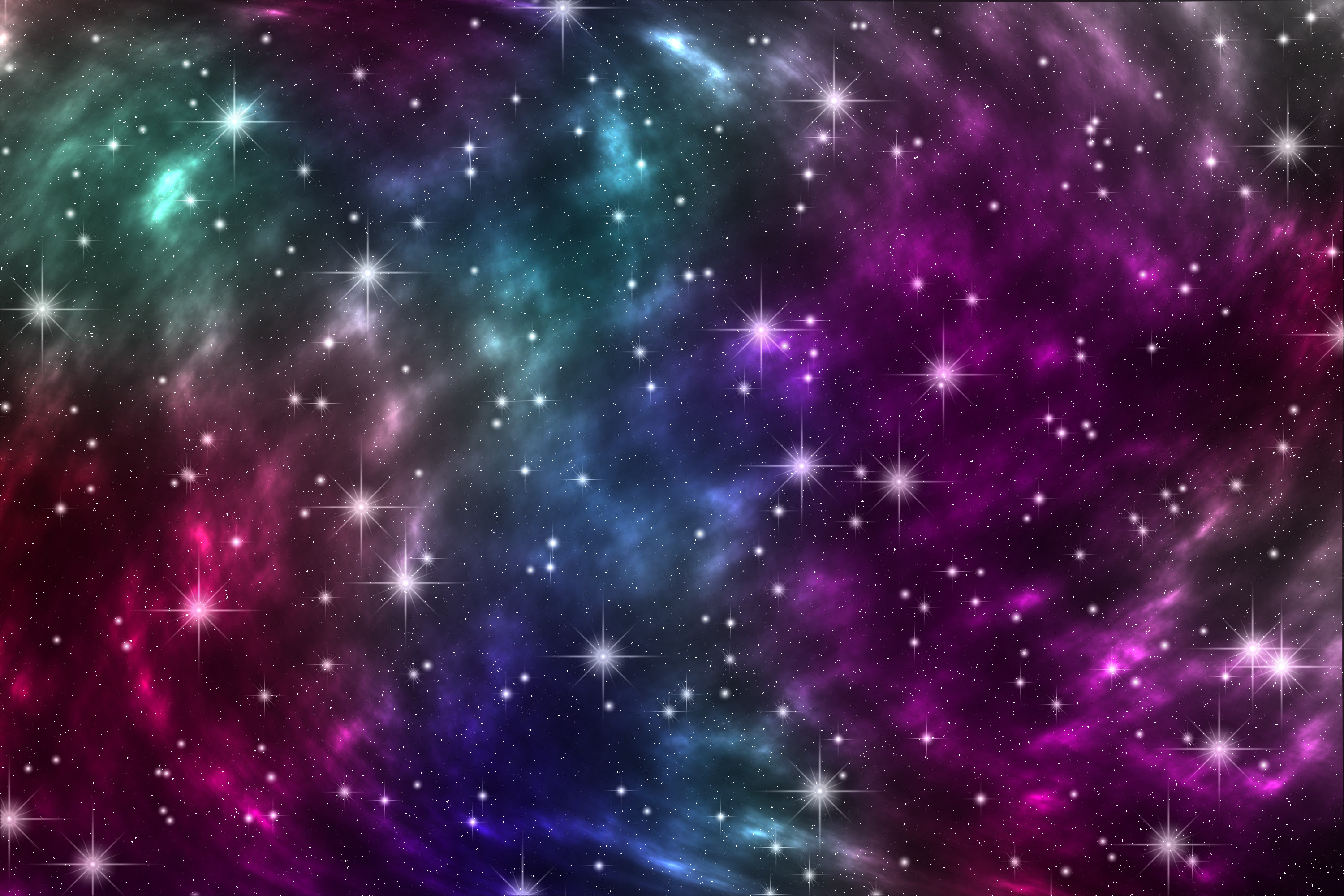 Rainbow Nebula Galaxy Background