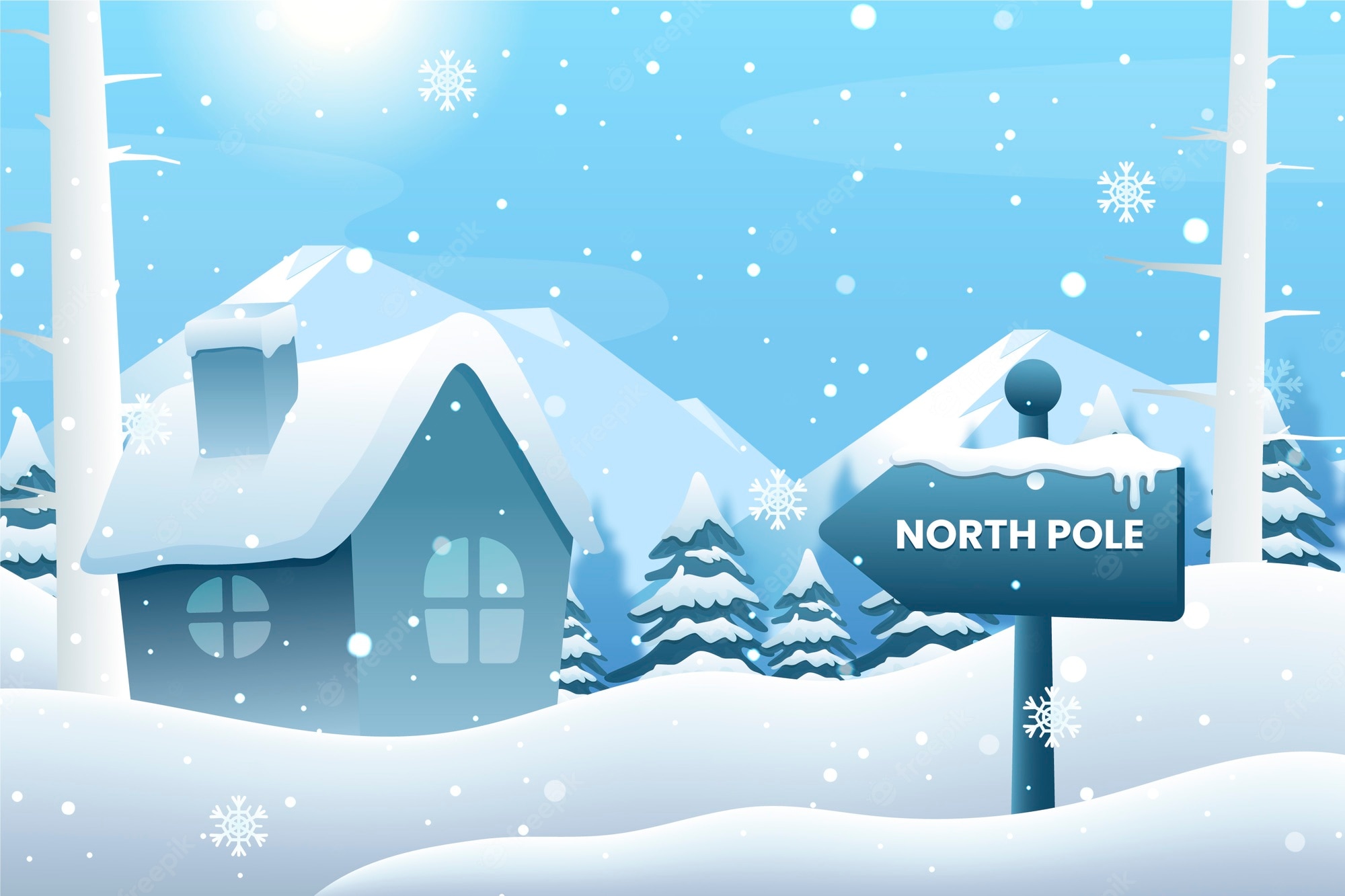 Real North Pole Background