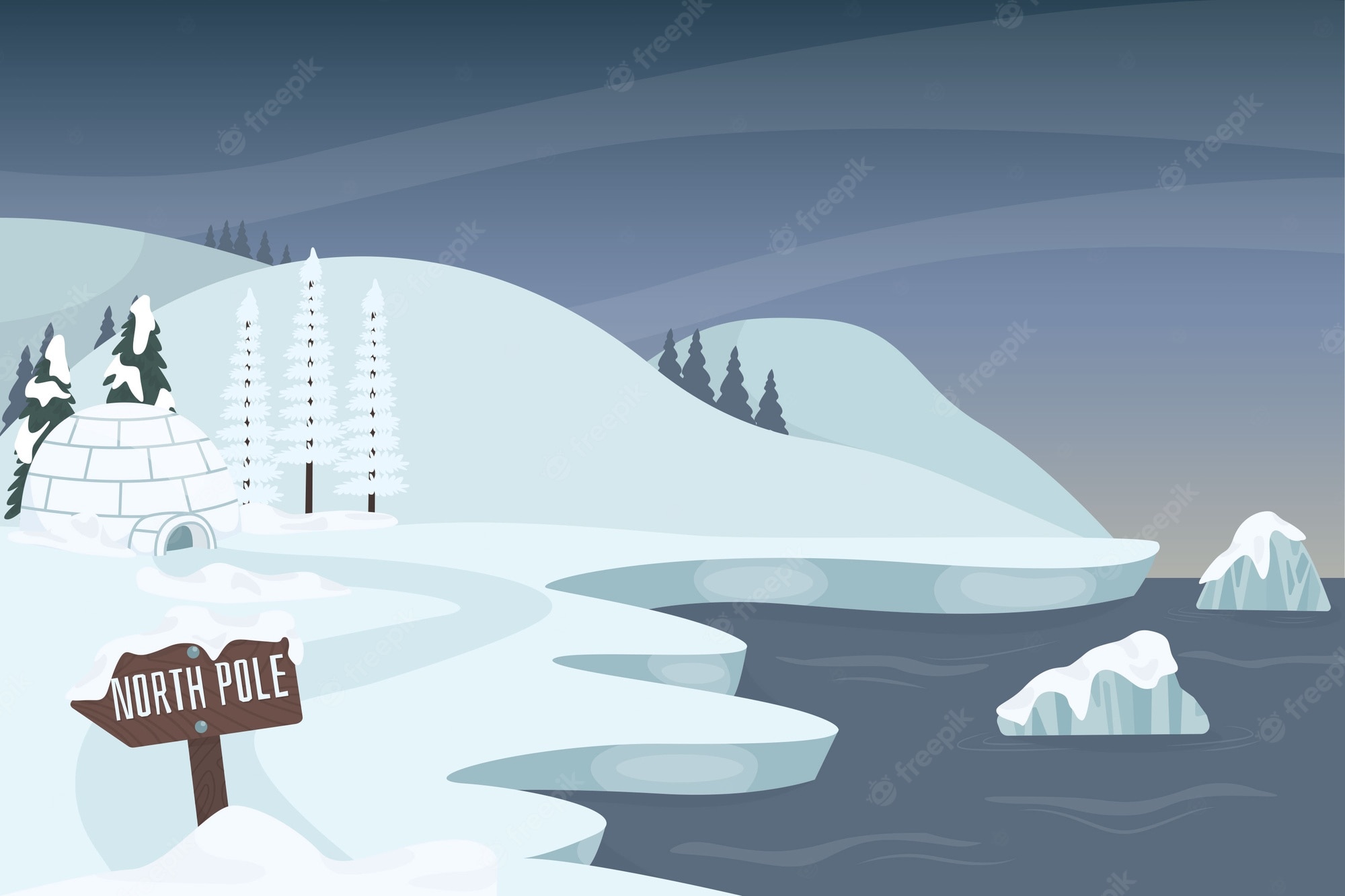 Real North Pole Background