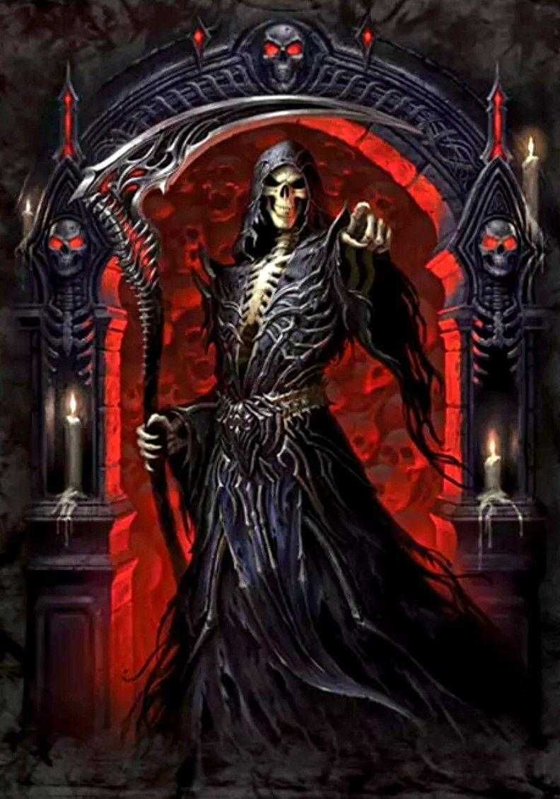 Red Grim Reaper Background