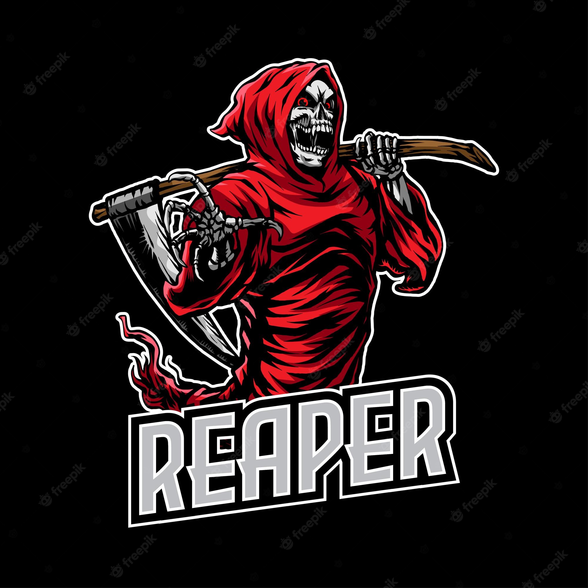 Red Grim Reaper Background