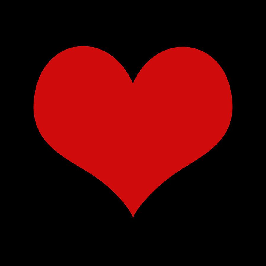 Red Heart Black Background