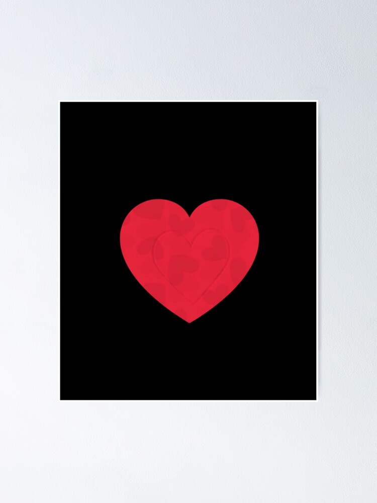 Red Heart Black Background