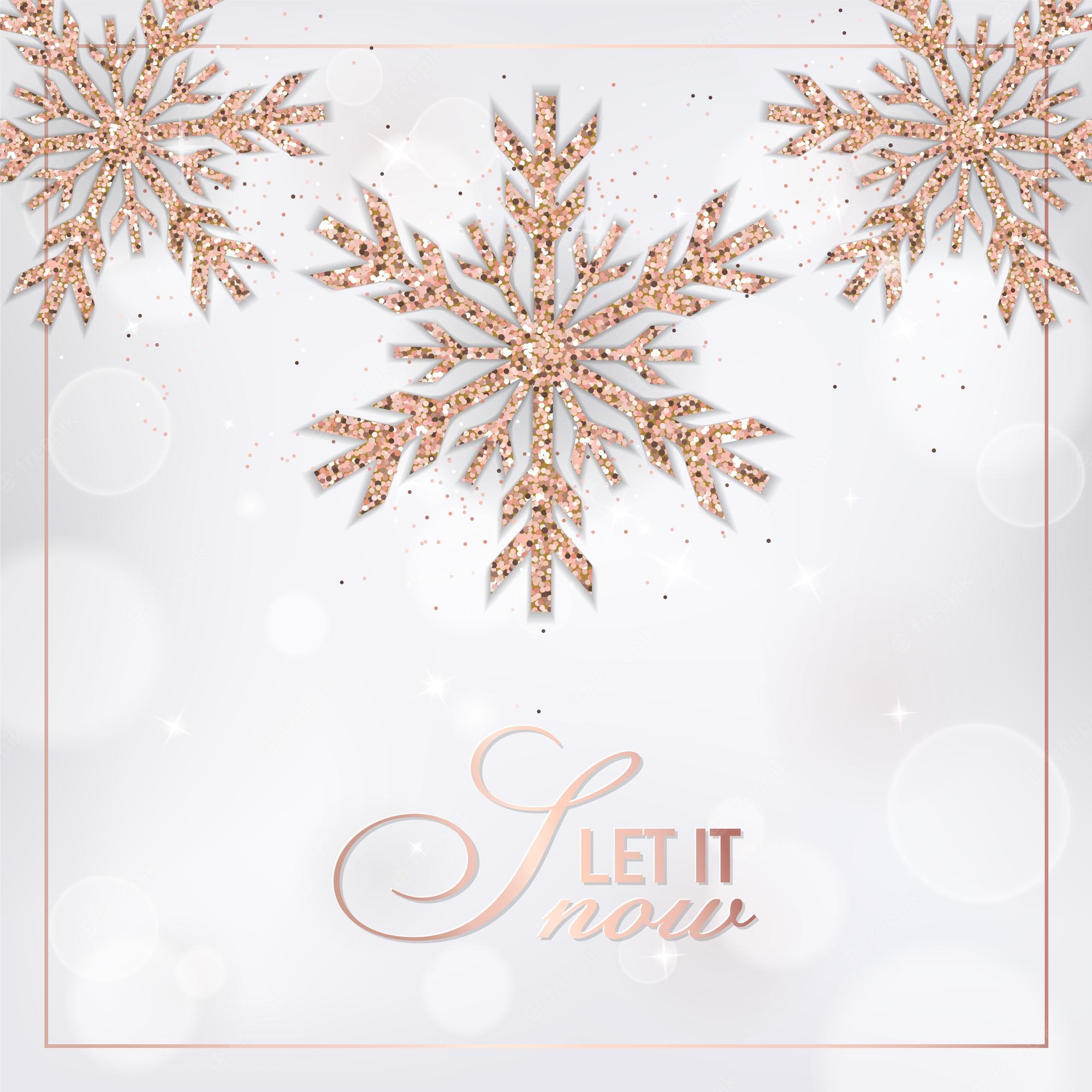 Rose Gold Elegant Christmas Background