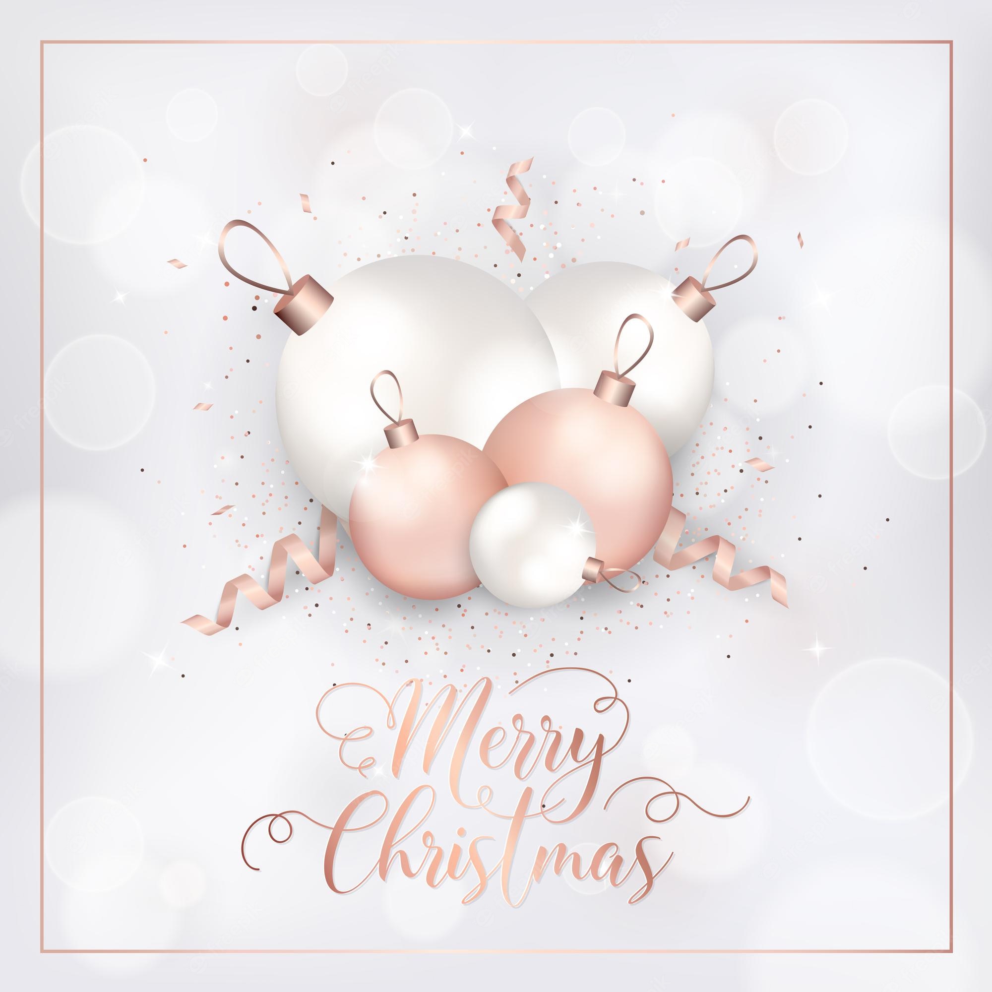 Rose Gold Elegant Christmas Background