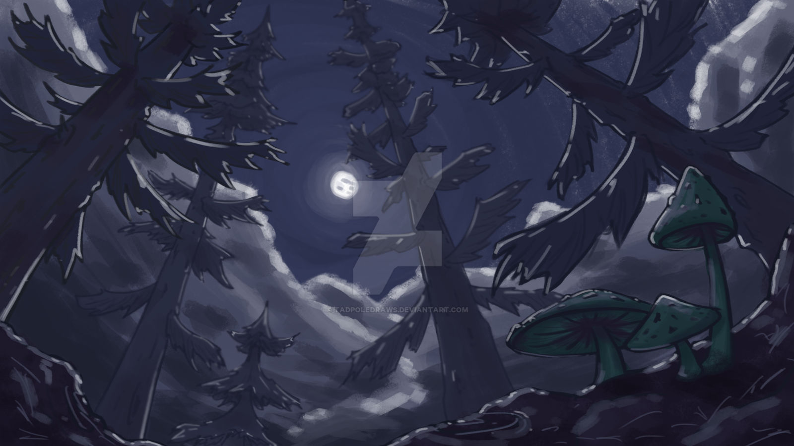 Spooky Forest Background