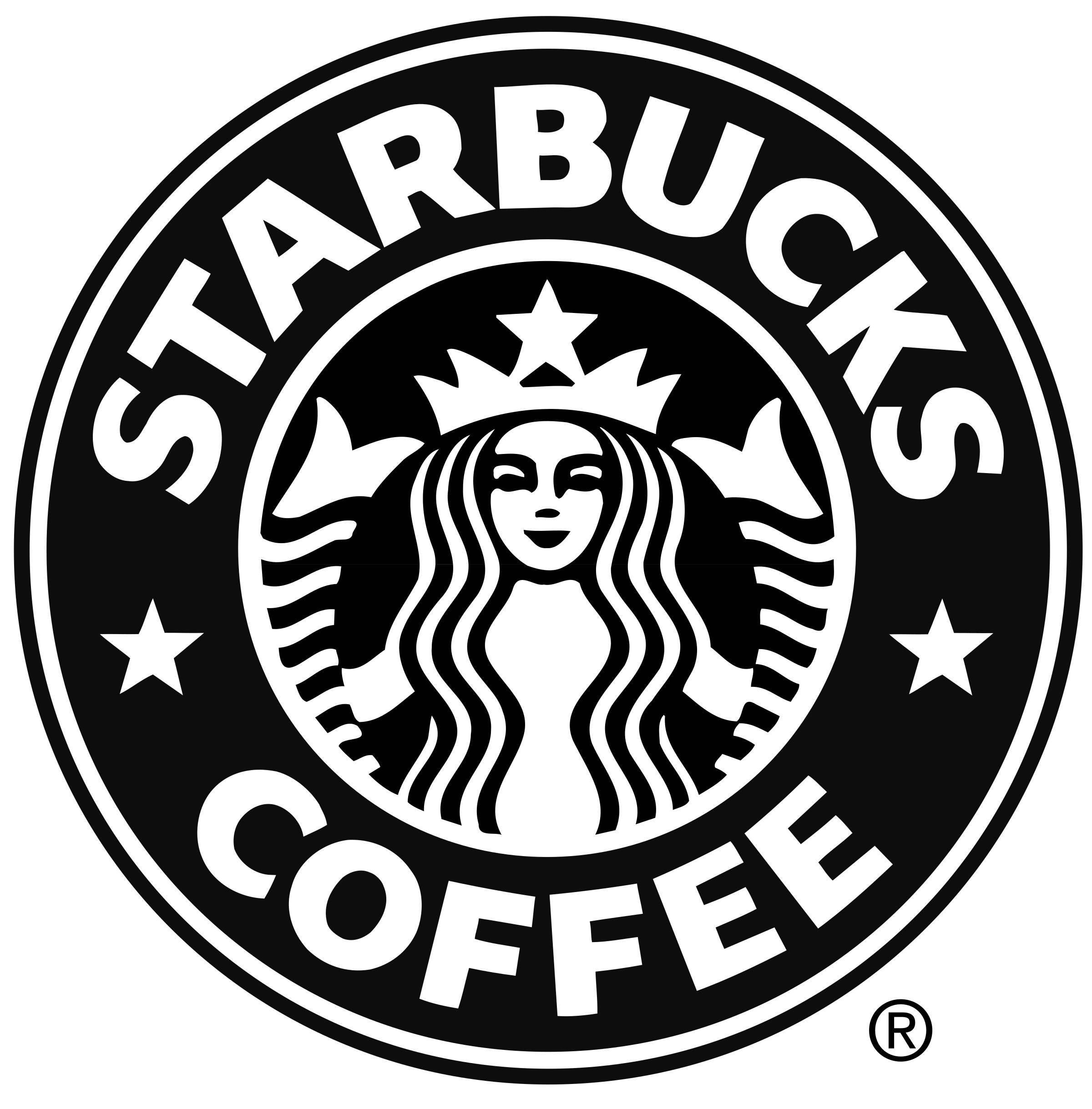 Starbucks Logo Black Background