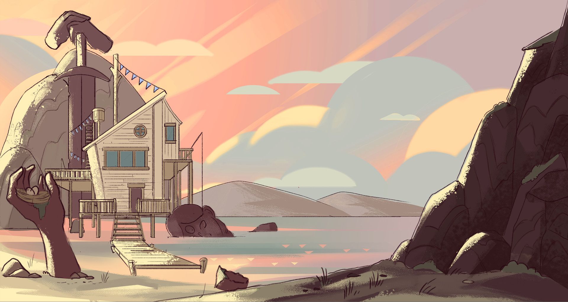 Steven Universe Backgrounds Beach