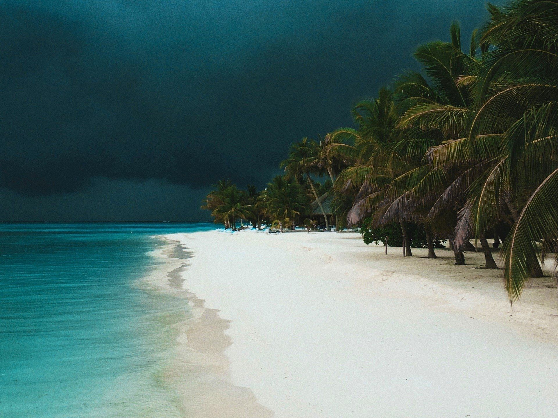 Stormy Beach Background