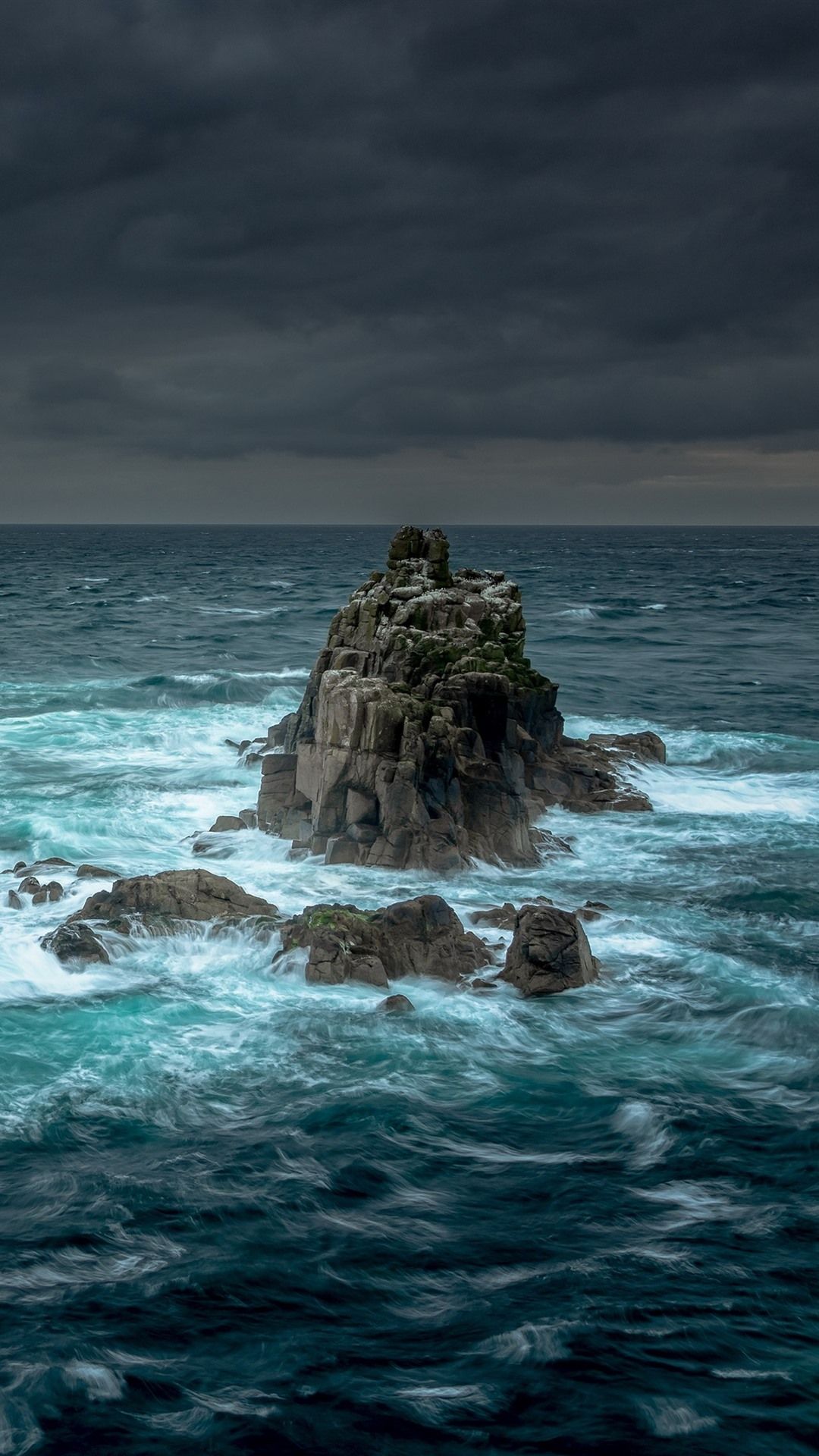 Stormy Beach Background