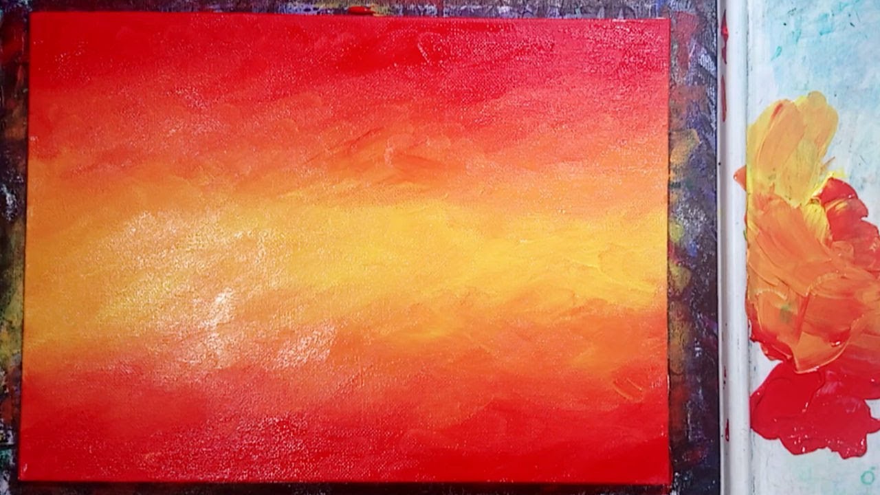 Sunset Painting Background