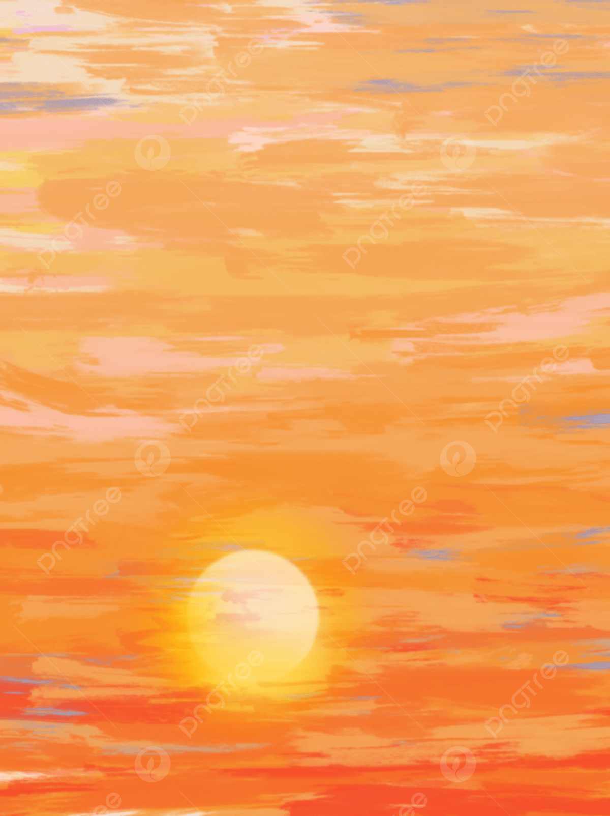 Sunset Painting Background