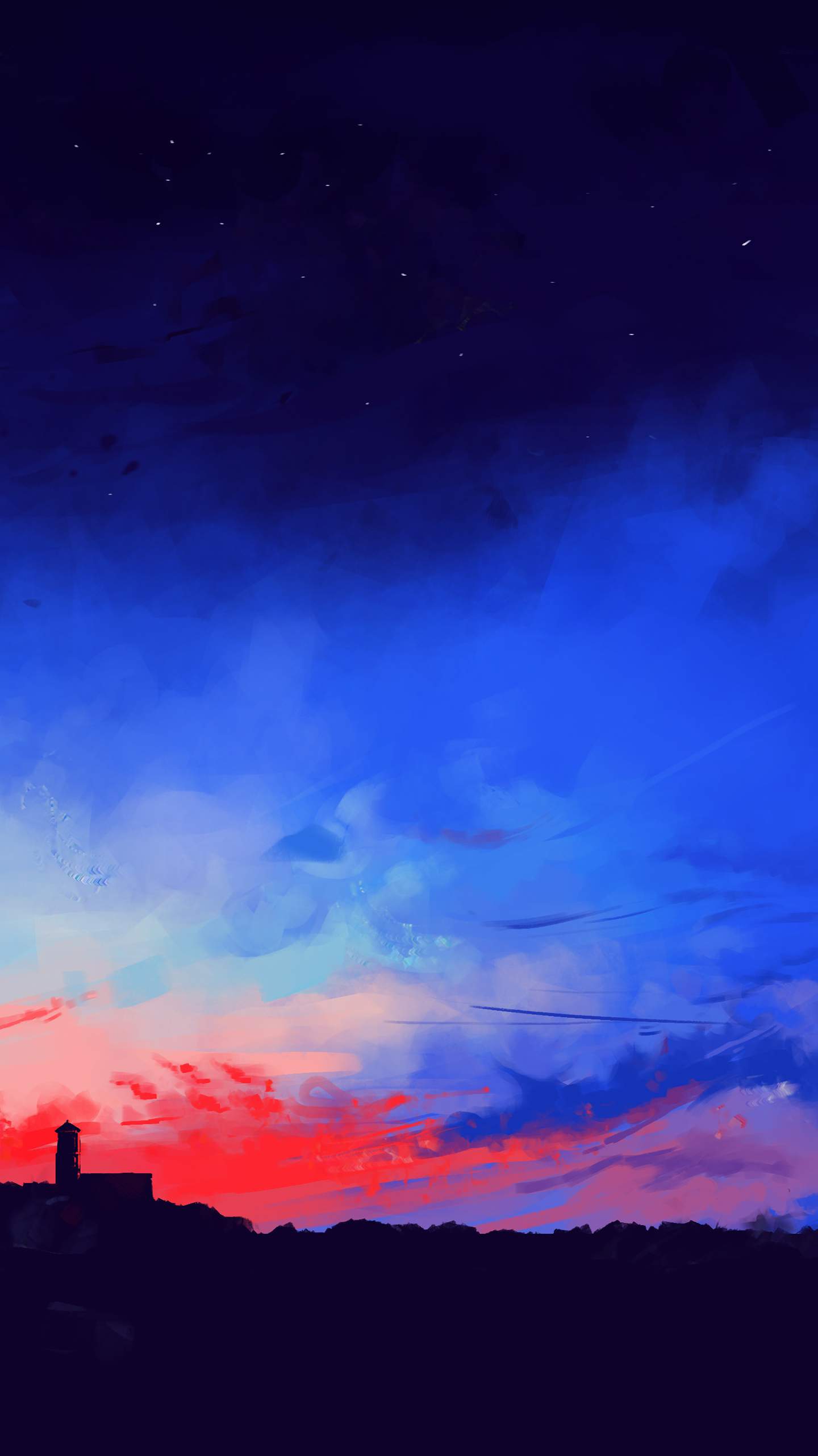 Sunset Painting Background