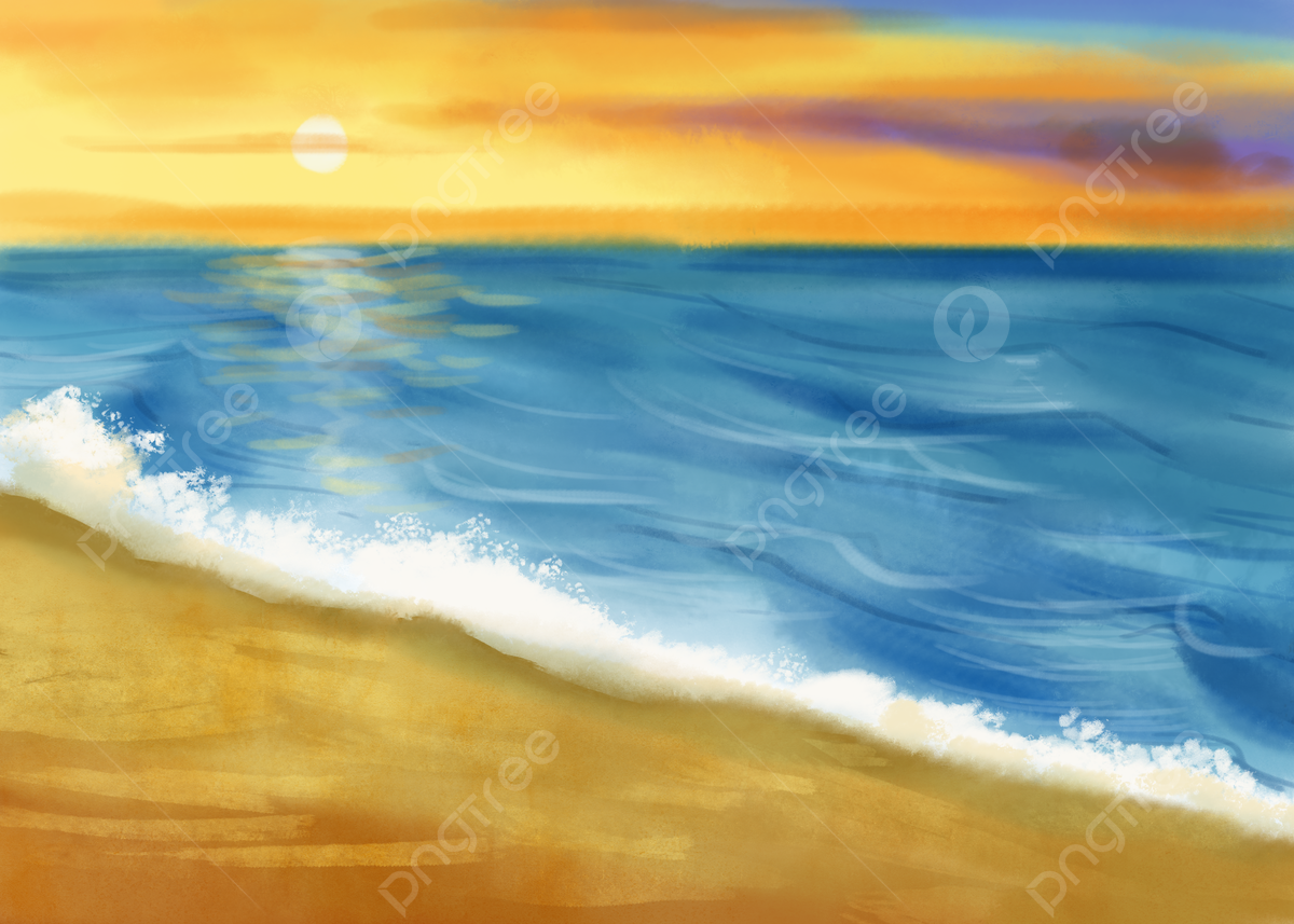 Sunset Watercolor Background