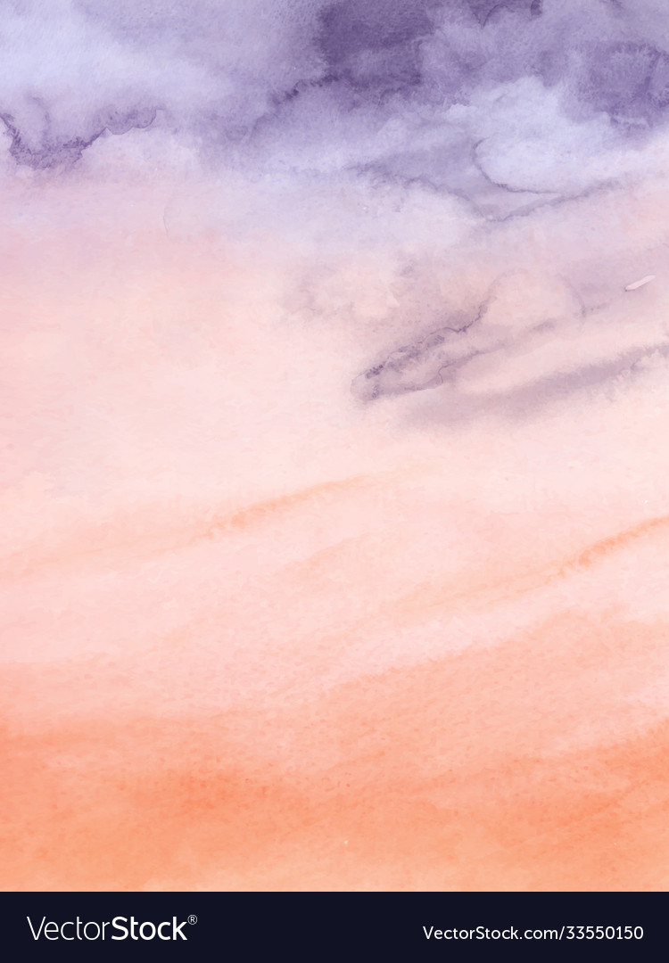 Sunset Watercolor Background