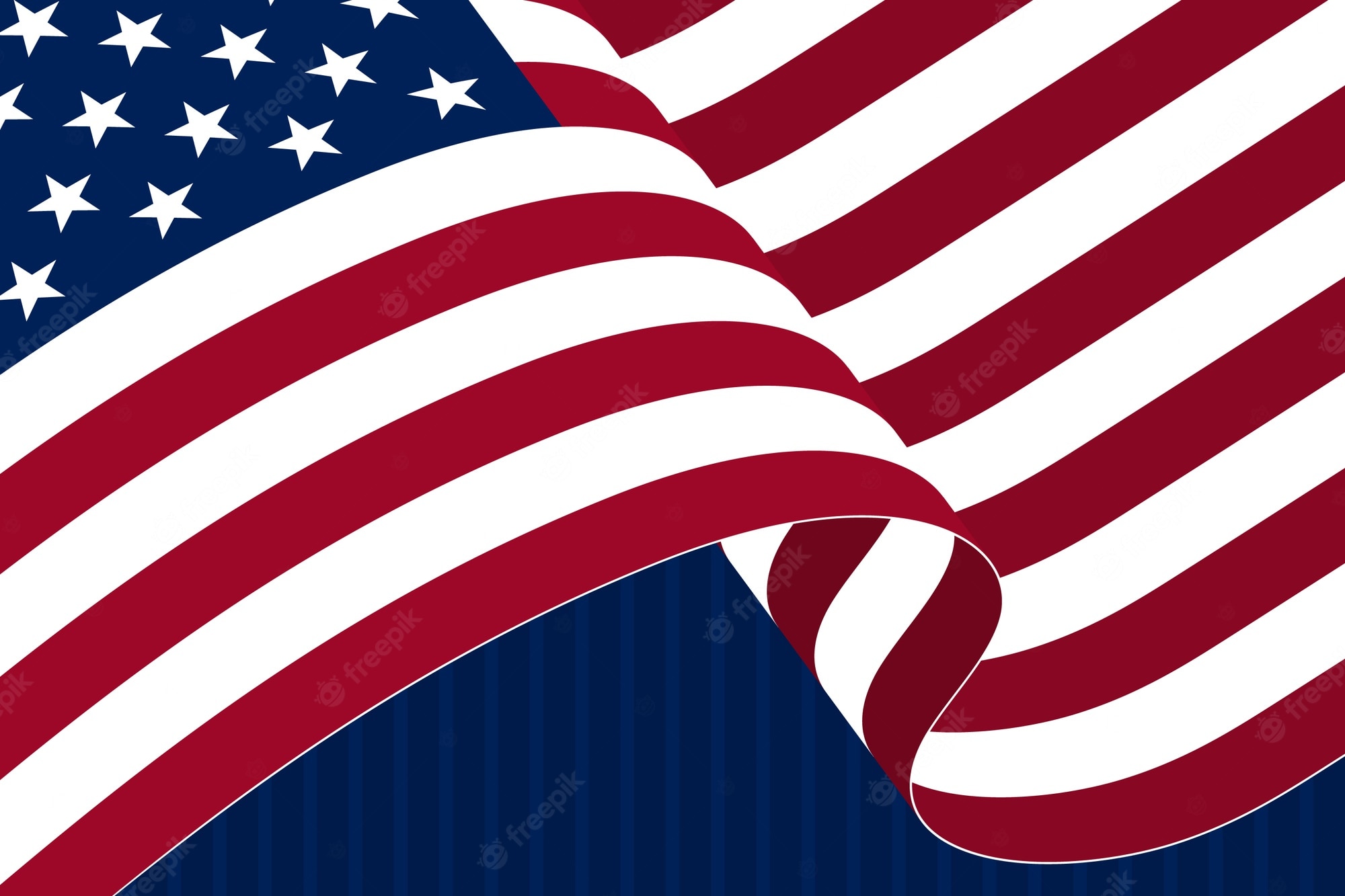 Vertical American Flag Background