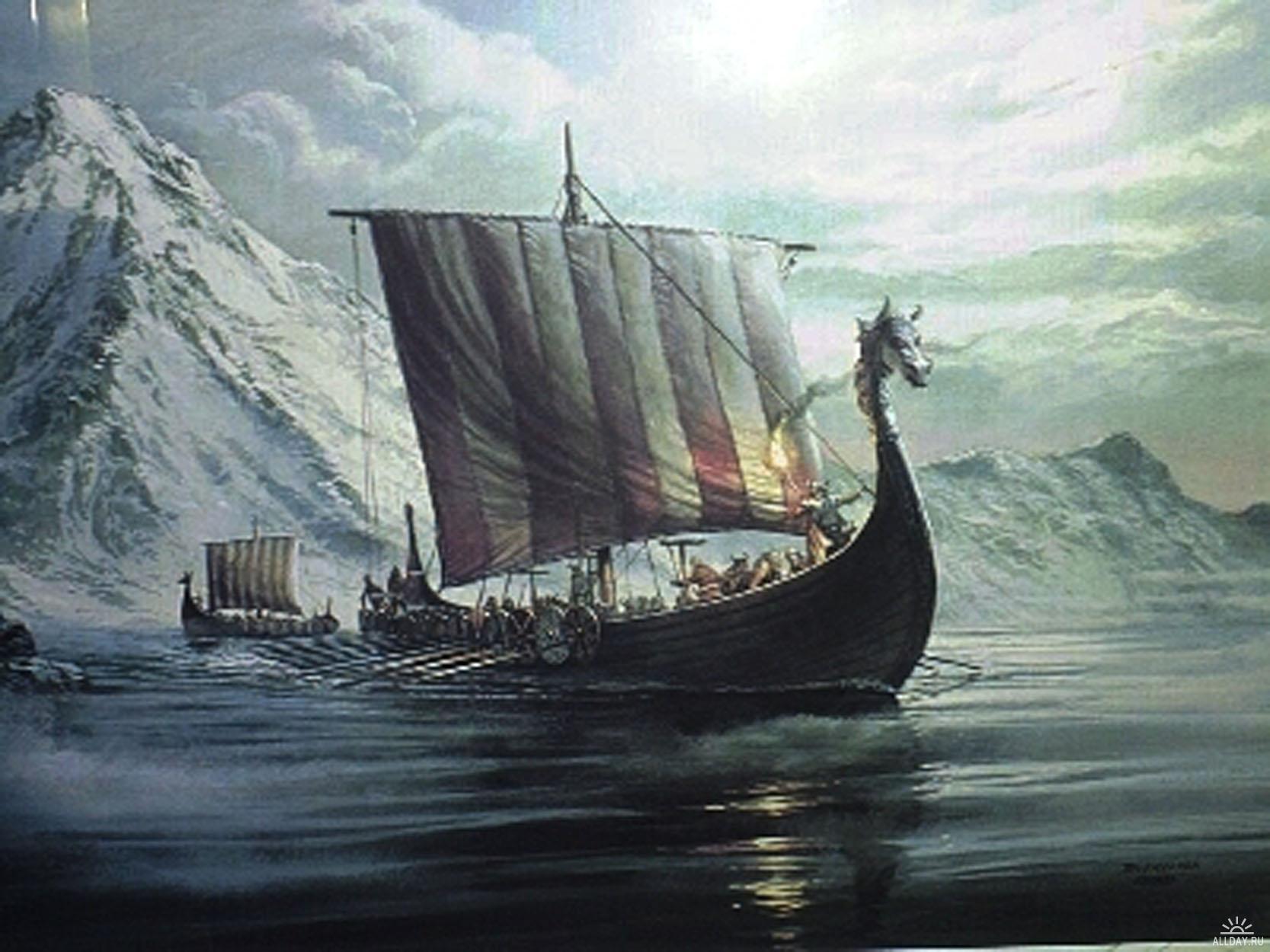 Viking Ship Background